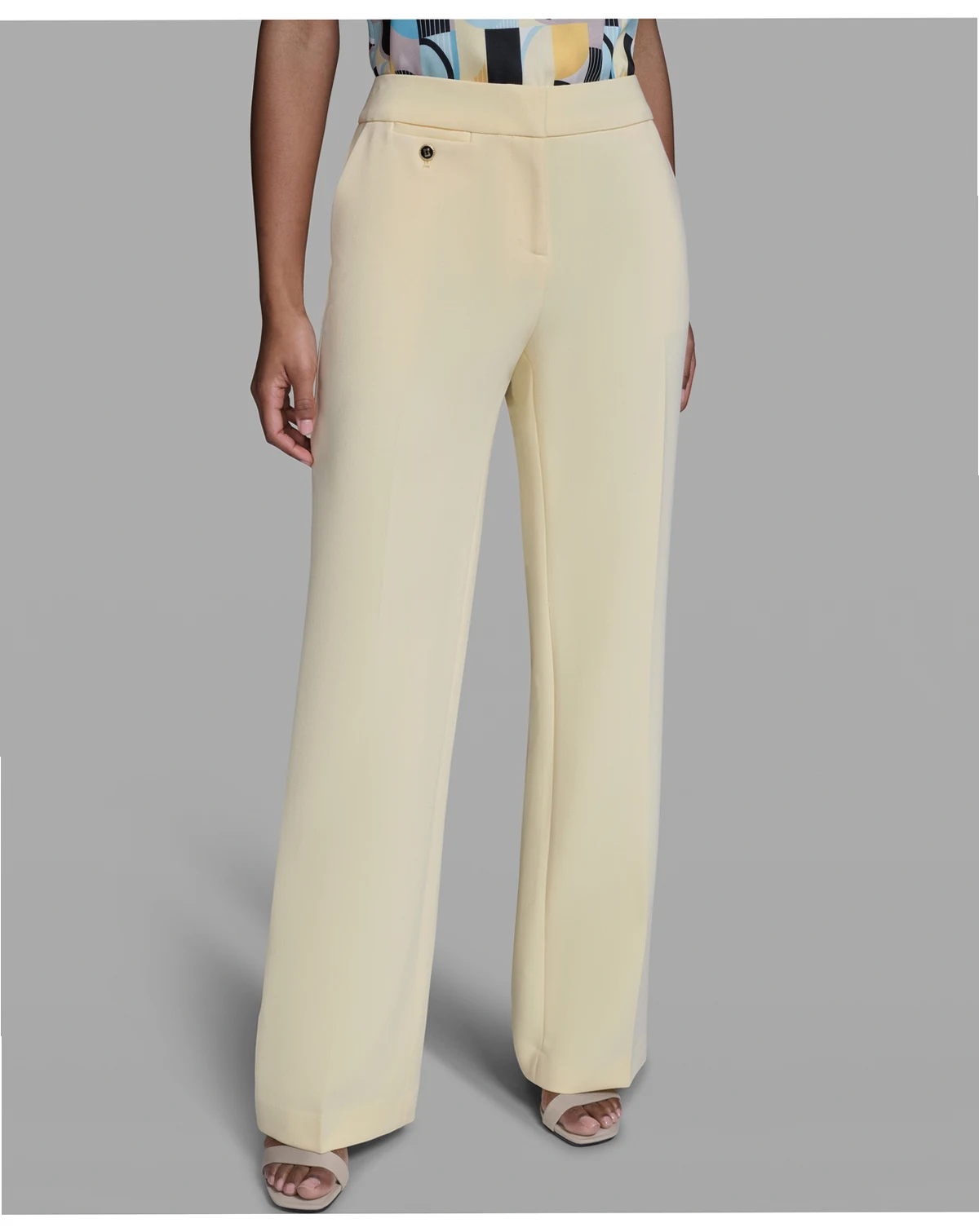Women's Wide-Leg Mid-Rise Pants