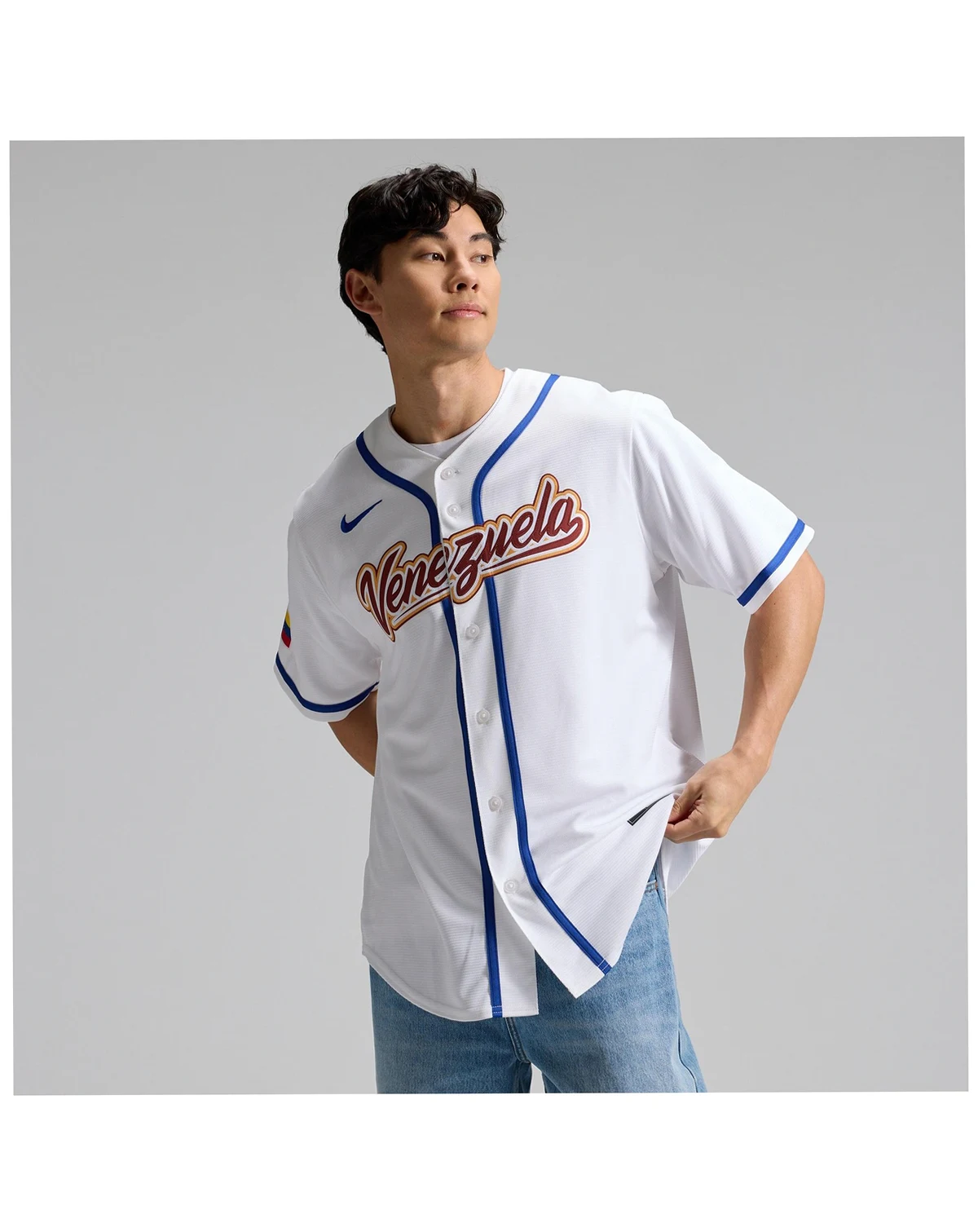 Men's White Venezuela Baseball 2026 World Baseball Classic Stadium Jersey