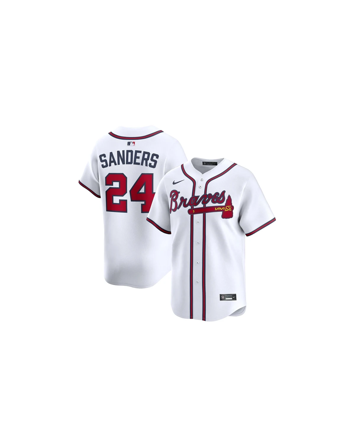 Men's Deion Sanders White Atlanta Braves Limited Player Jersey