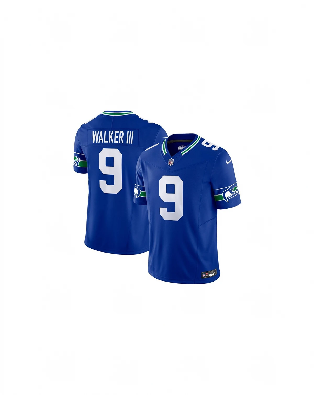Men's Kenneth Walker III Royal Seattle Seahawks Throwback Vapor F.U.S.E. Limited Jersey