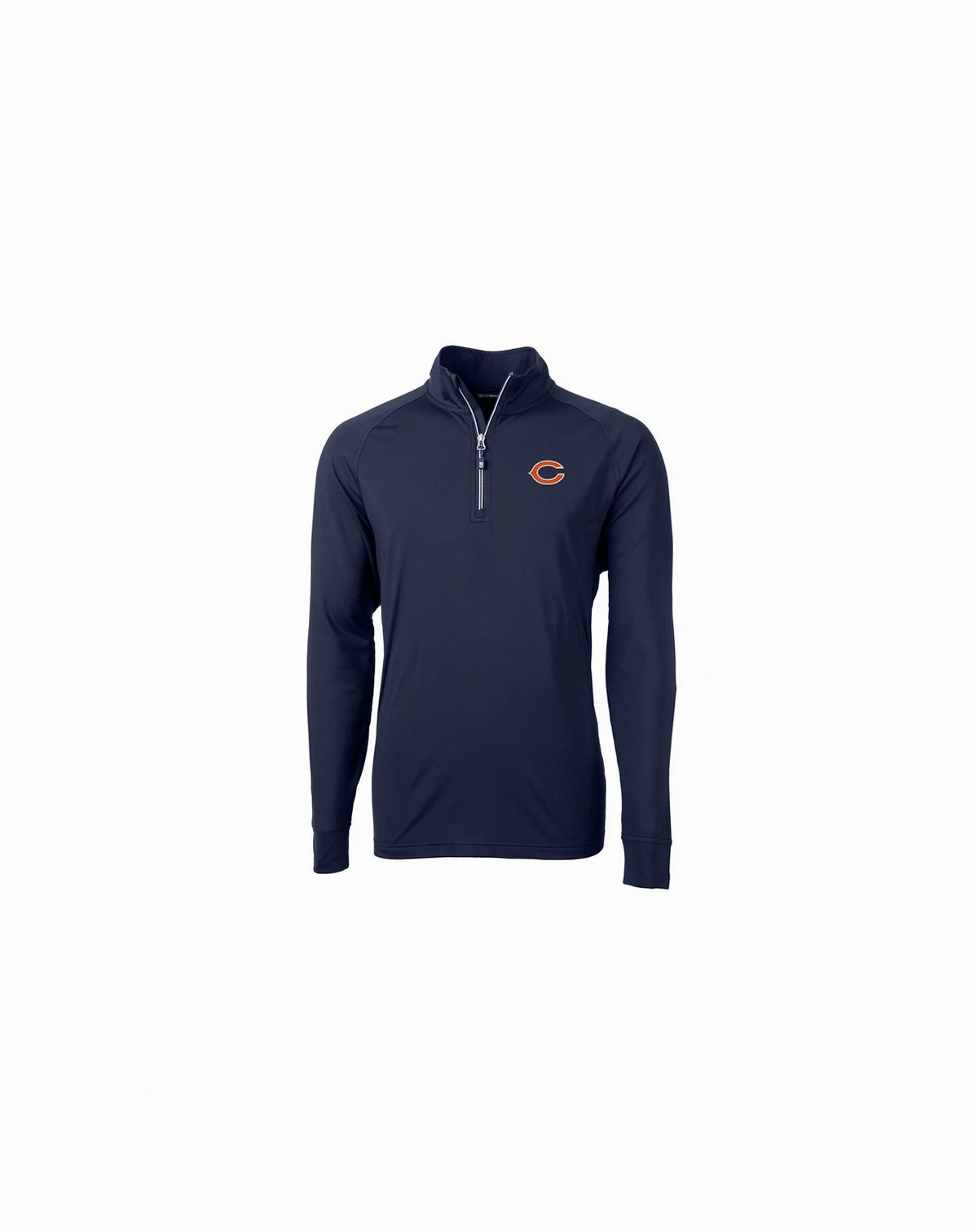 Men's Navy Chicago Bears Adapt Eco Knit Quarter-Zip Pullover Jacket