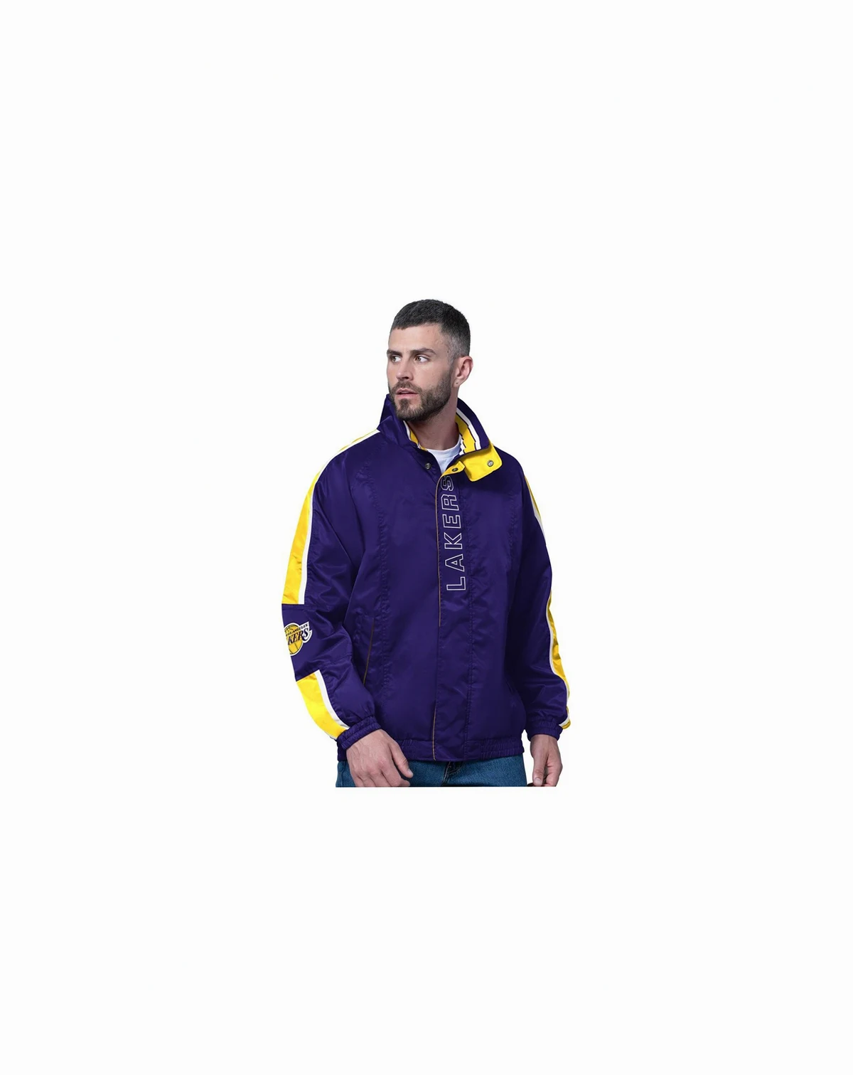 Men's Purple Los Angeles Lakers Freestyle Lightweight Full-Zip Jacket