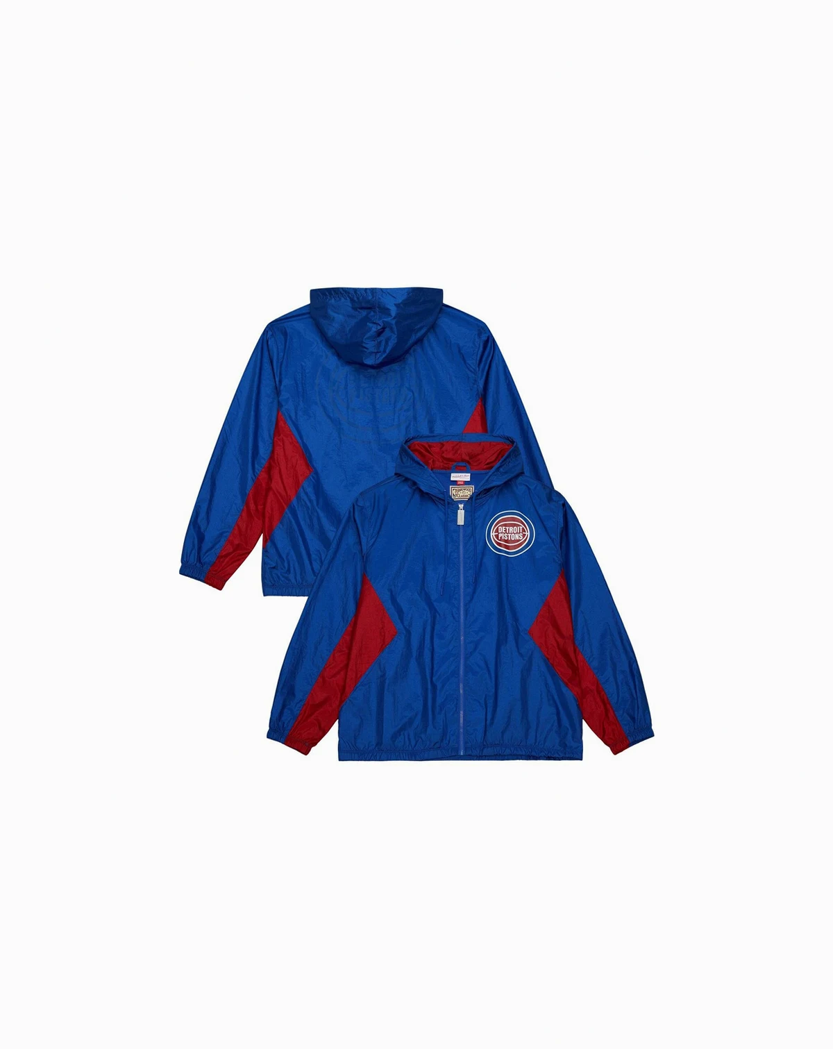 Men's Blue Detroit Pistons Playmaker Full-Zip Hooded Windbreaker Jacket