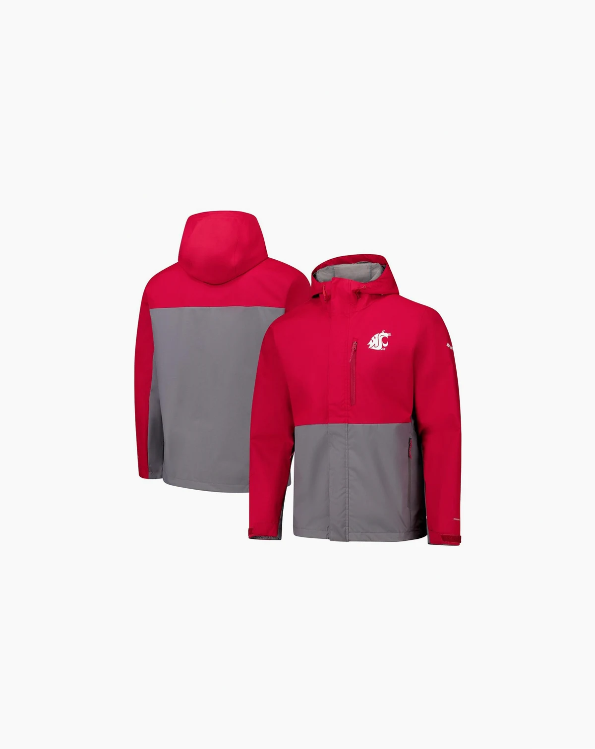 Men's Crimson Washington State Cougars Field Bound Omni-Tech Full-Zip Jacket