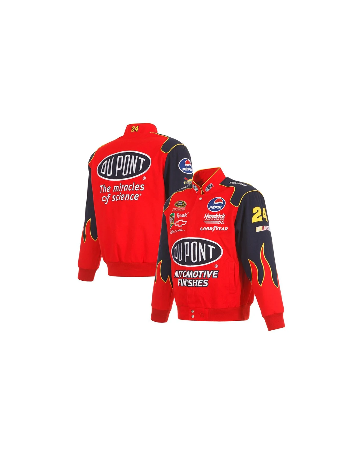 Men's Red Jeff Gordon DuPont Twill Driver Uniform Full-Snap Jacket