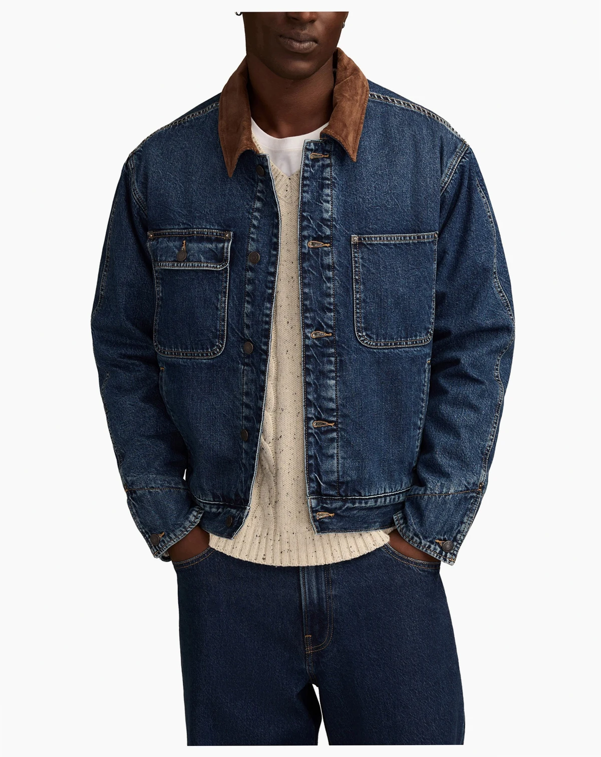 Men's Button-Front Denim Jacket