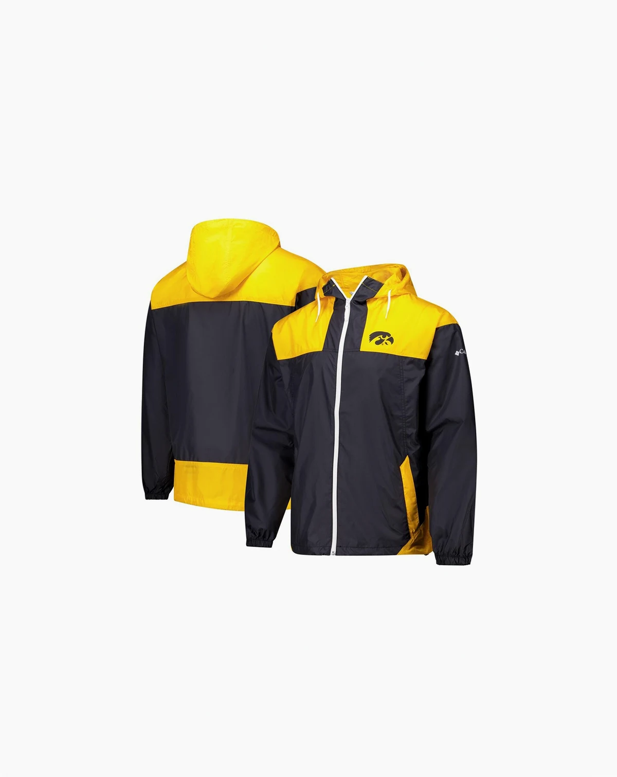 Men's Black Iowa Hawkeyes Flash Challenger II Omni-Shade Full-Zip Windbreaker Jacket