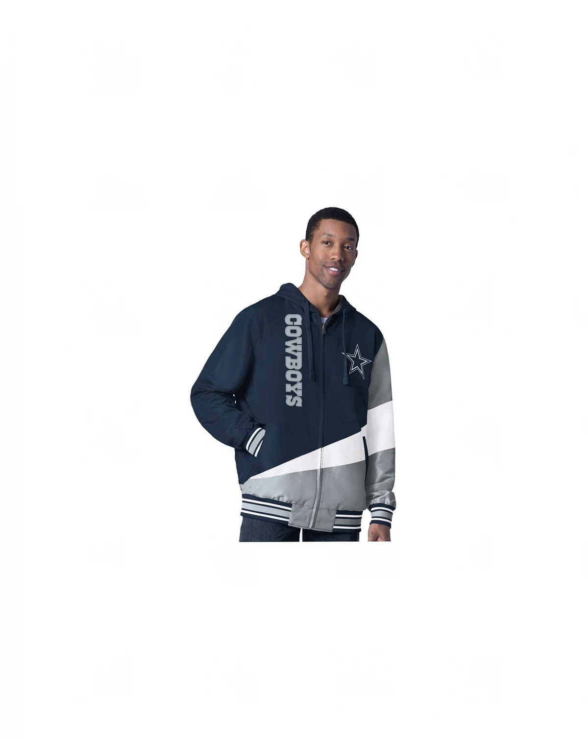 Men's Navy/Charcoal Dallas Cowboys Dual Threat Reversable Full-Zip Jacket
