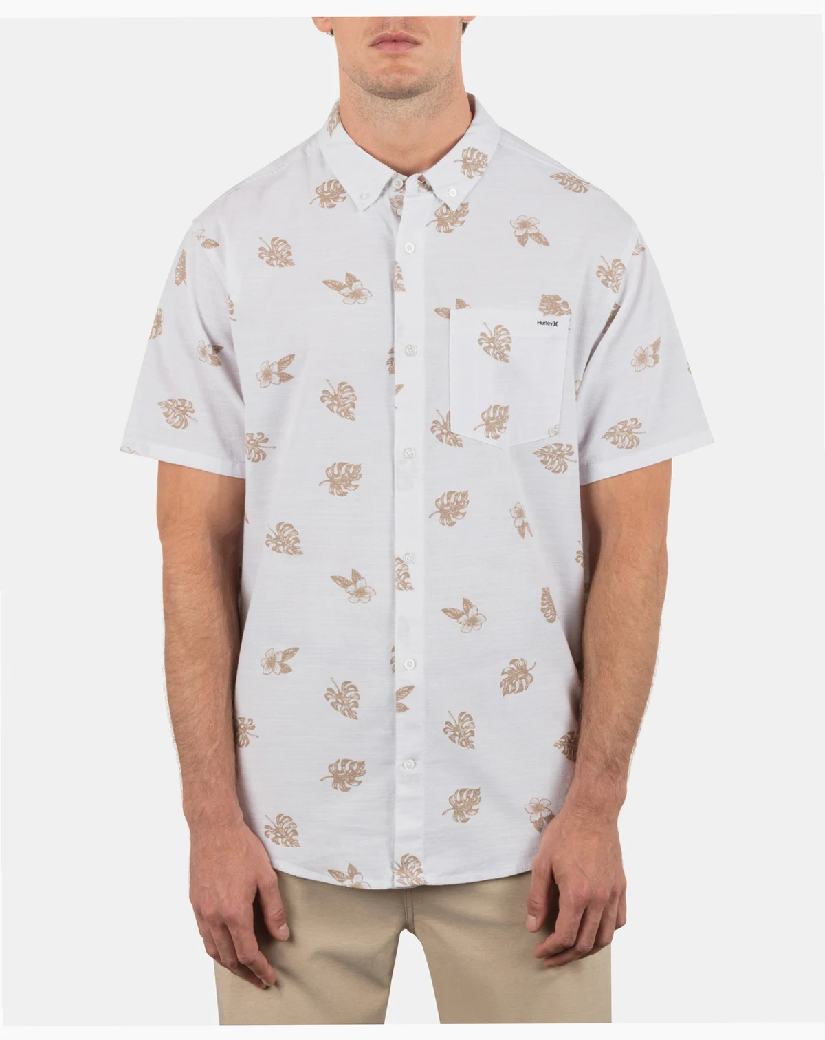 Men's Oao Stretch Print Short Sleeve Shirt