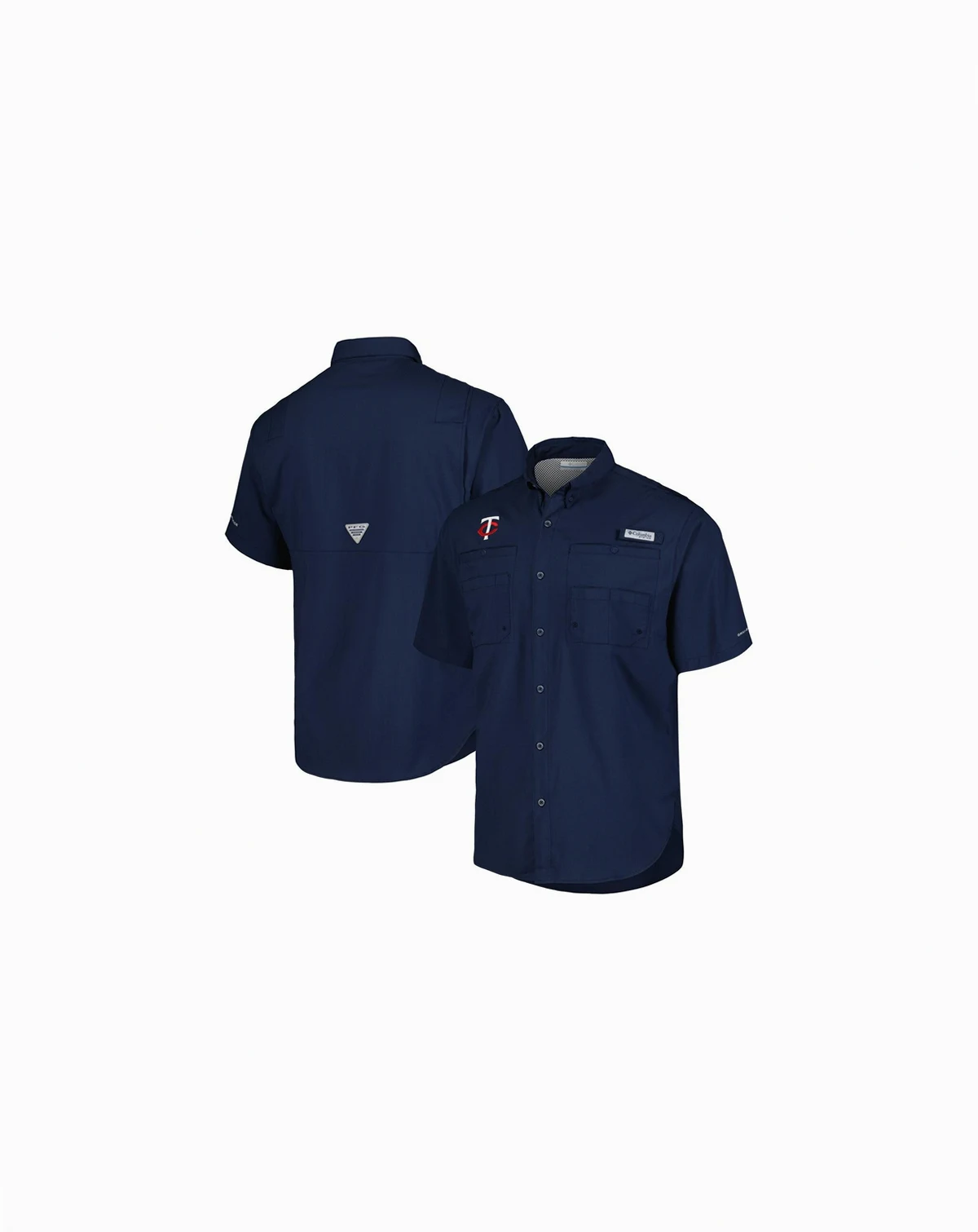 Men's Navy Minnesota Twins Tamiami Omni-Shade Button-Down Shirt