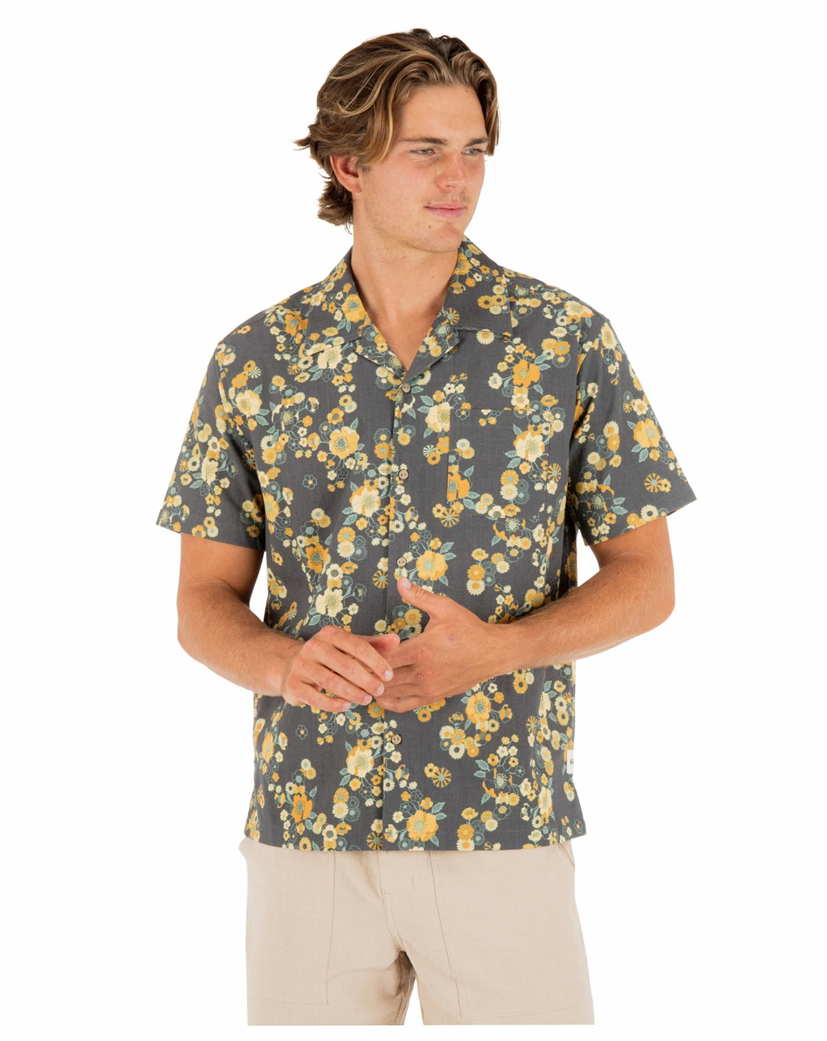 Men's Camp Collar Short-Sleeves Shirt