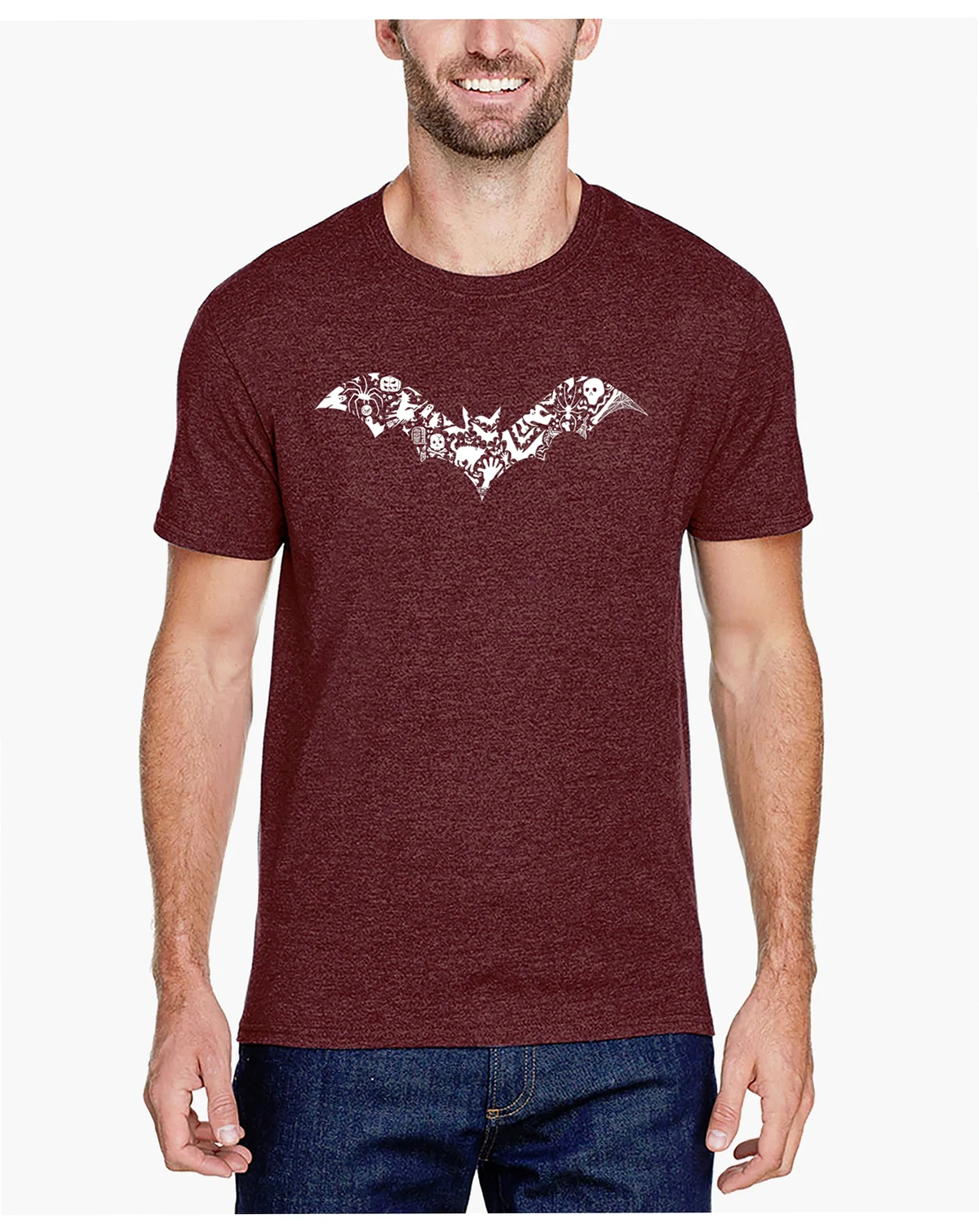 Men's Halloween Bat Premium Blend Word Art T-Shirt