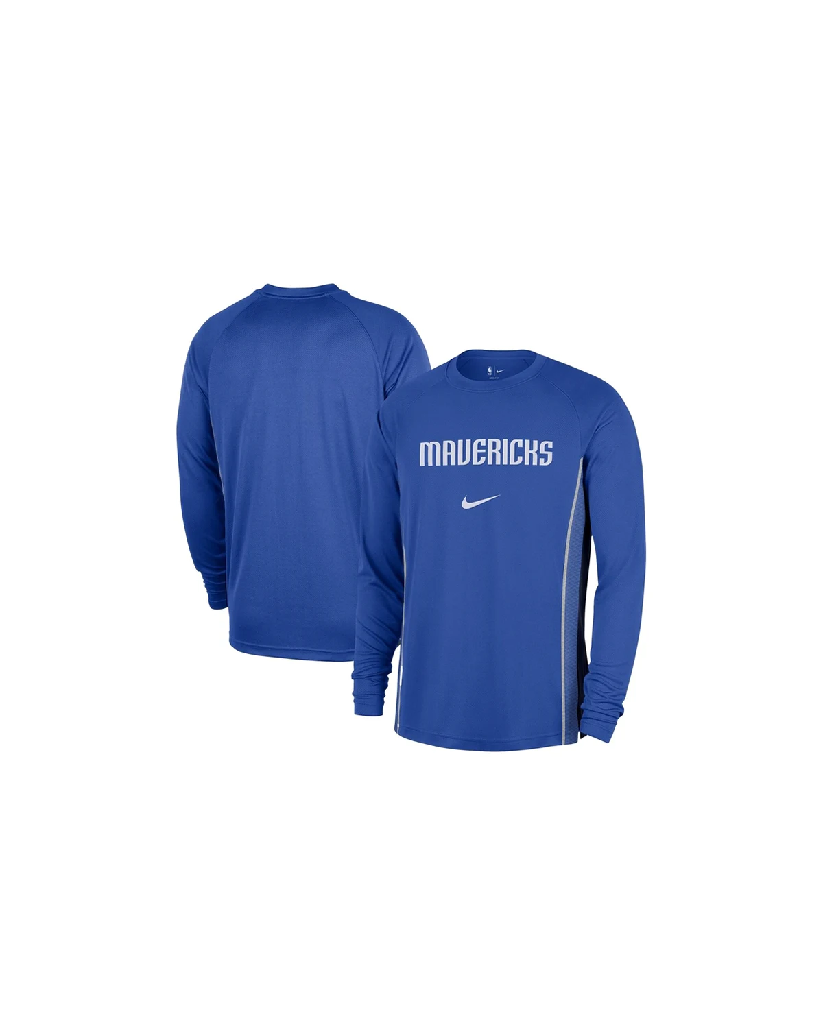 Men's Blue Dallas Mavericks 2025/26 Authentic Pre-Game Legend Dri-FIT Long Sleeve Shooting Shirt