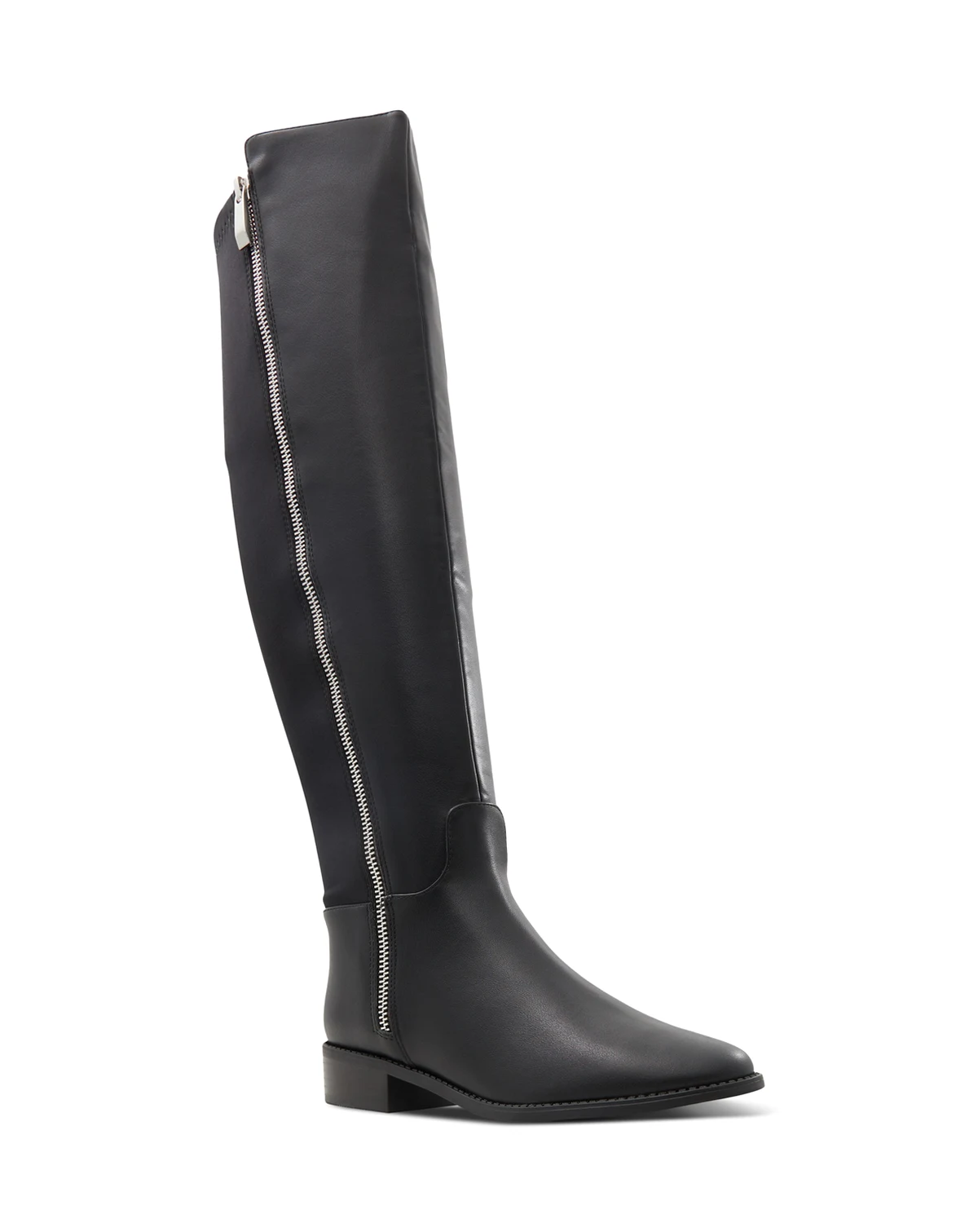 Women's Aahliyah Almond-Toe Knee-High Zip Boots