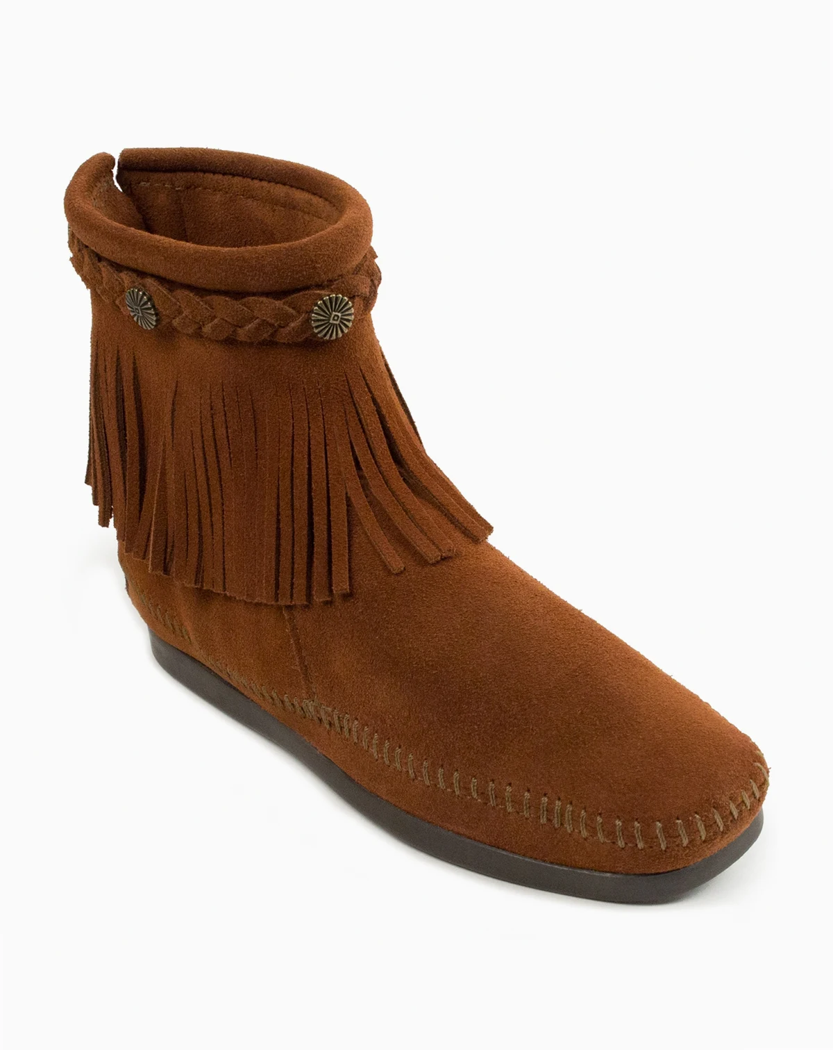 Women's Suede High Top Back Zip Boots