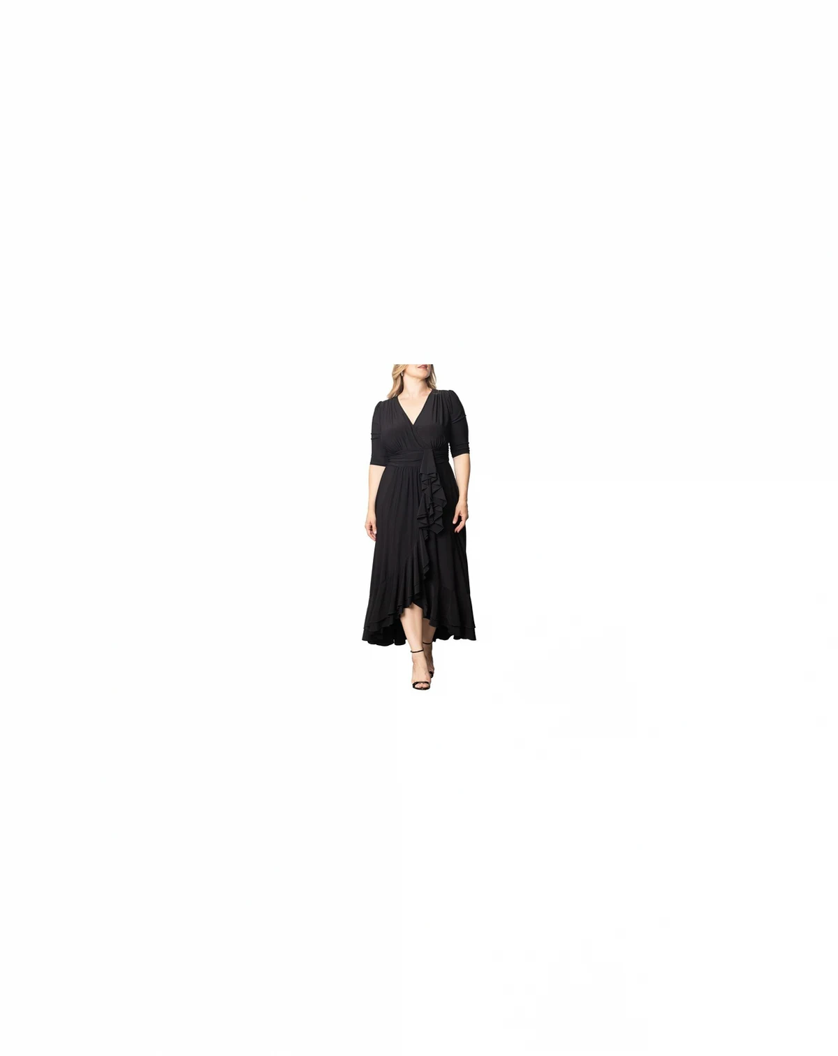 Plus Size Veronica Ruffled Evening Gown