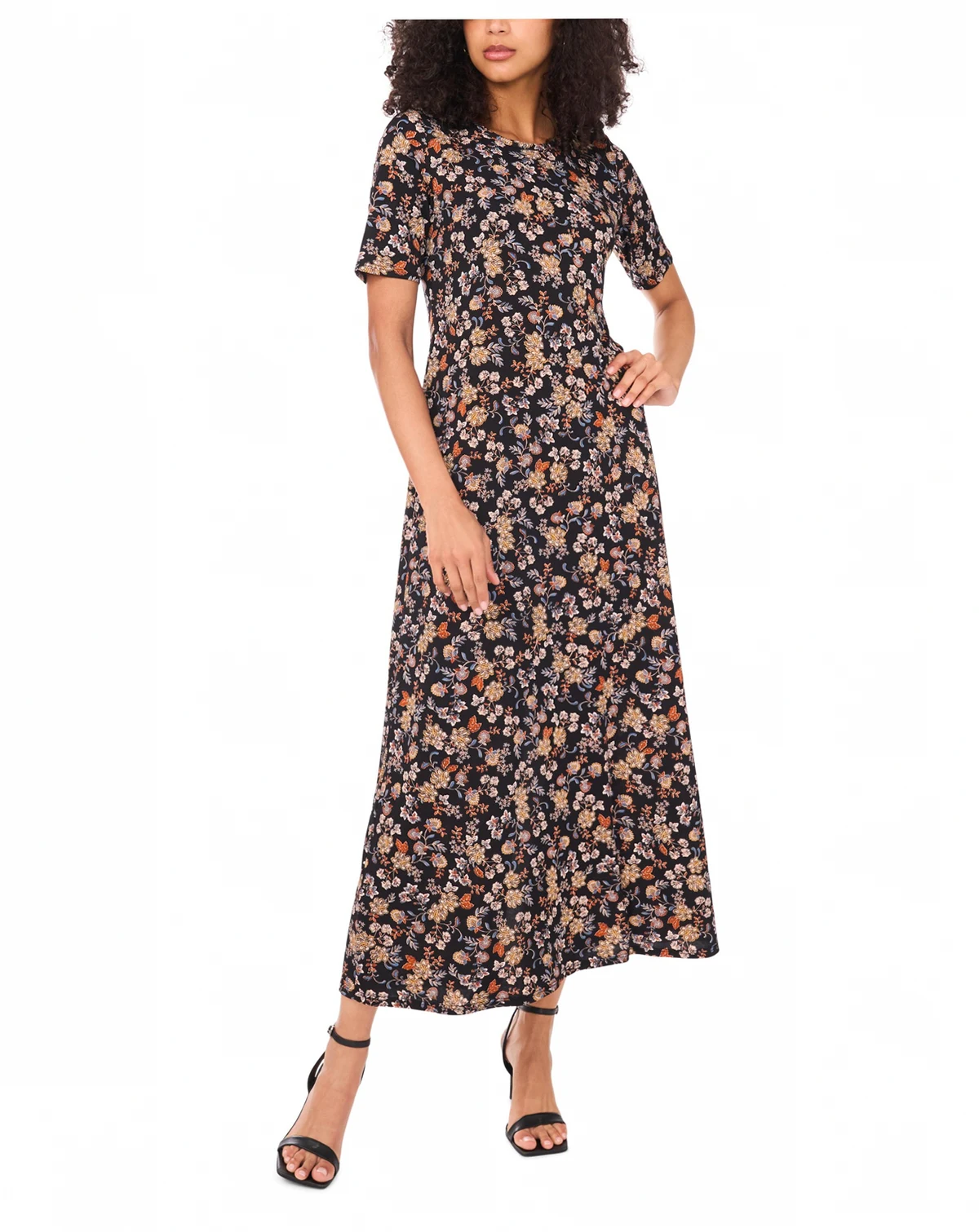 Women's Crew Neck Short-Sleeve Dress
