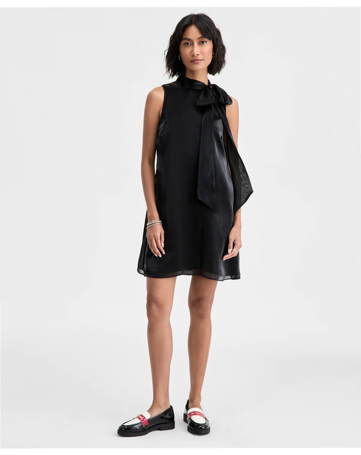 Women's Solid Bow Shift Dress, Macy's Exclusive