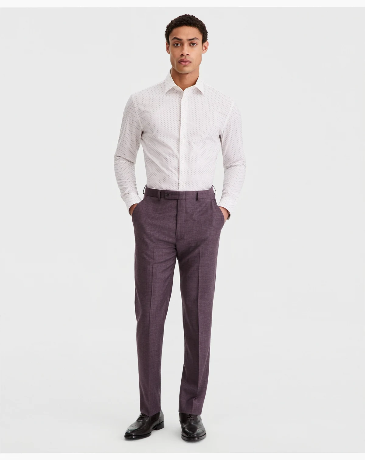 Men's Slim-Fit Wool-Blend Suit Separates Pants