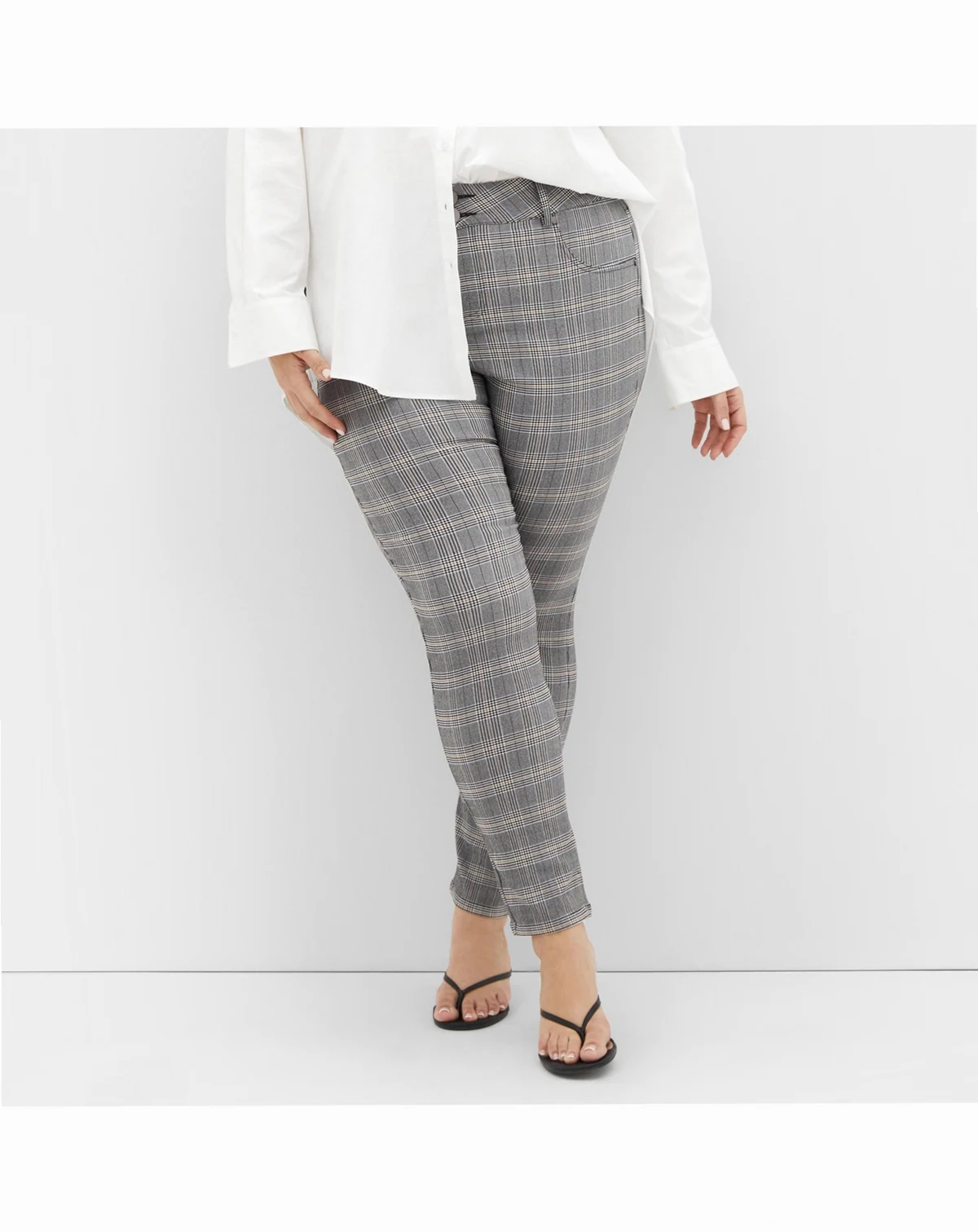 Plus Size Bengaline Check Pant