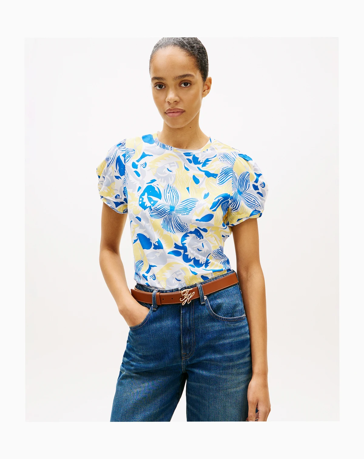 Women's Printed Crewneck Top
