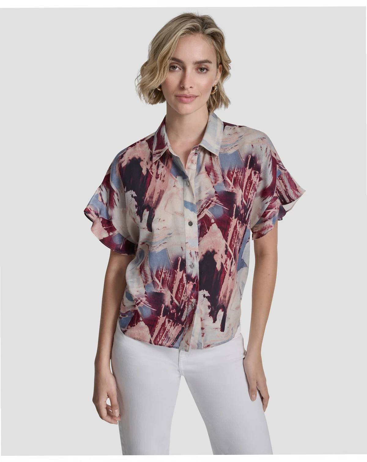 Women's Short-Sleeve Button-Front Shirt