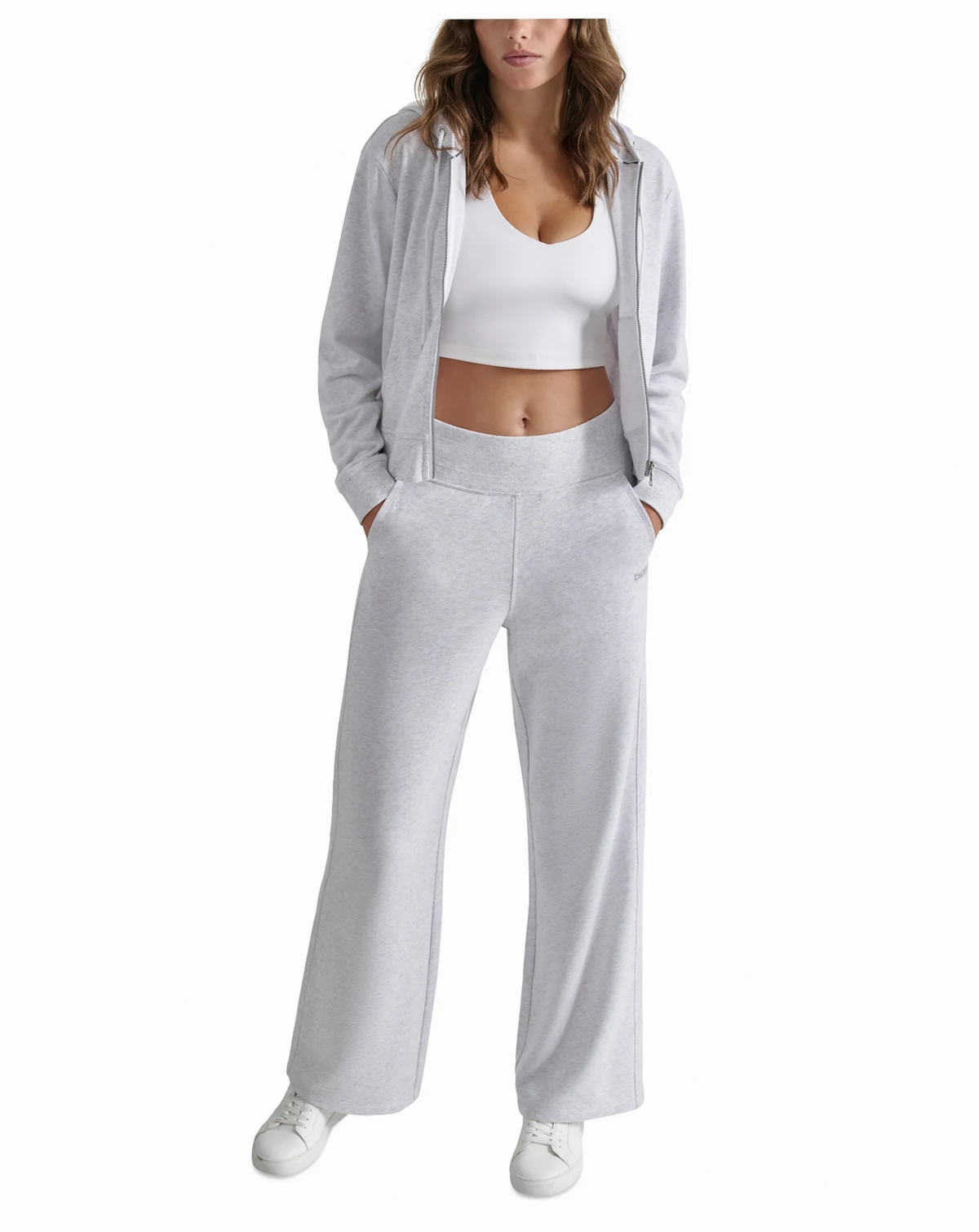 Women's Studded-Logo Full-Zip Fleece Hoodie