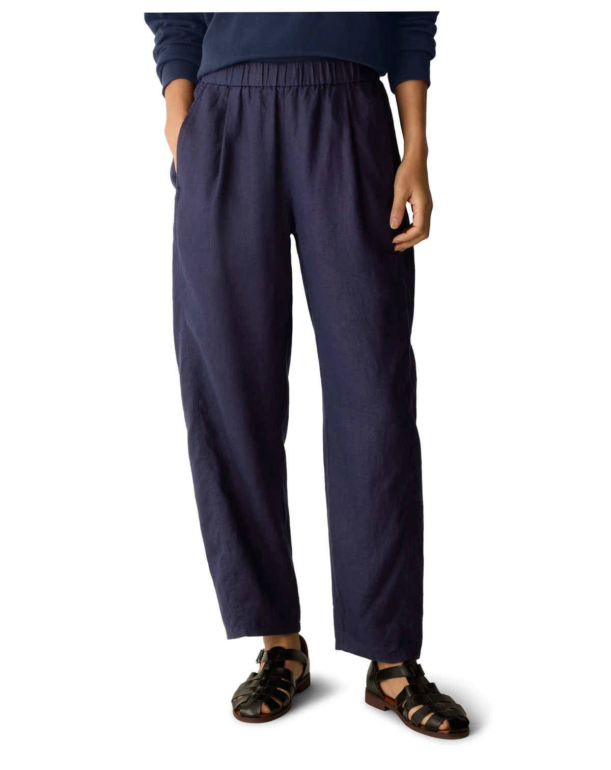 Women's Ankle Pleated Lantern Pants