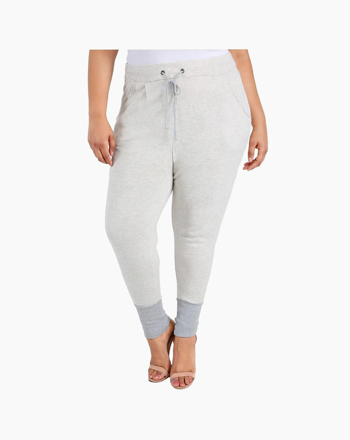 Plus Size French Terry Drop Crotch Jogger Pants