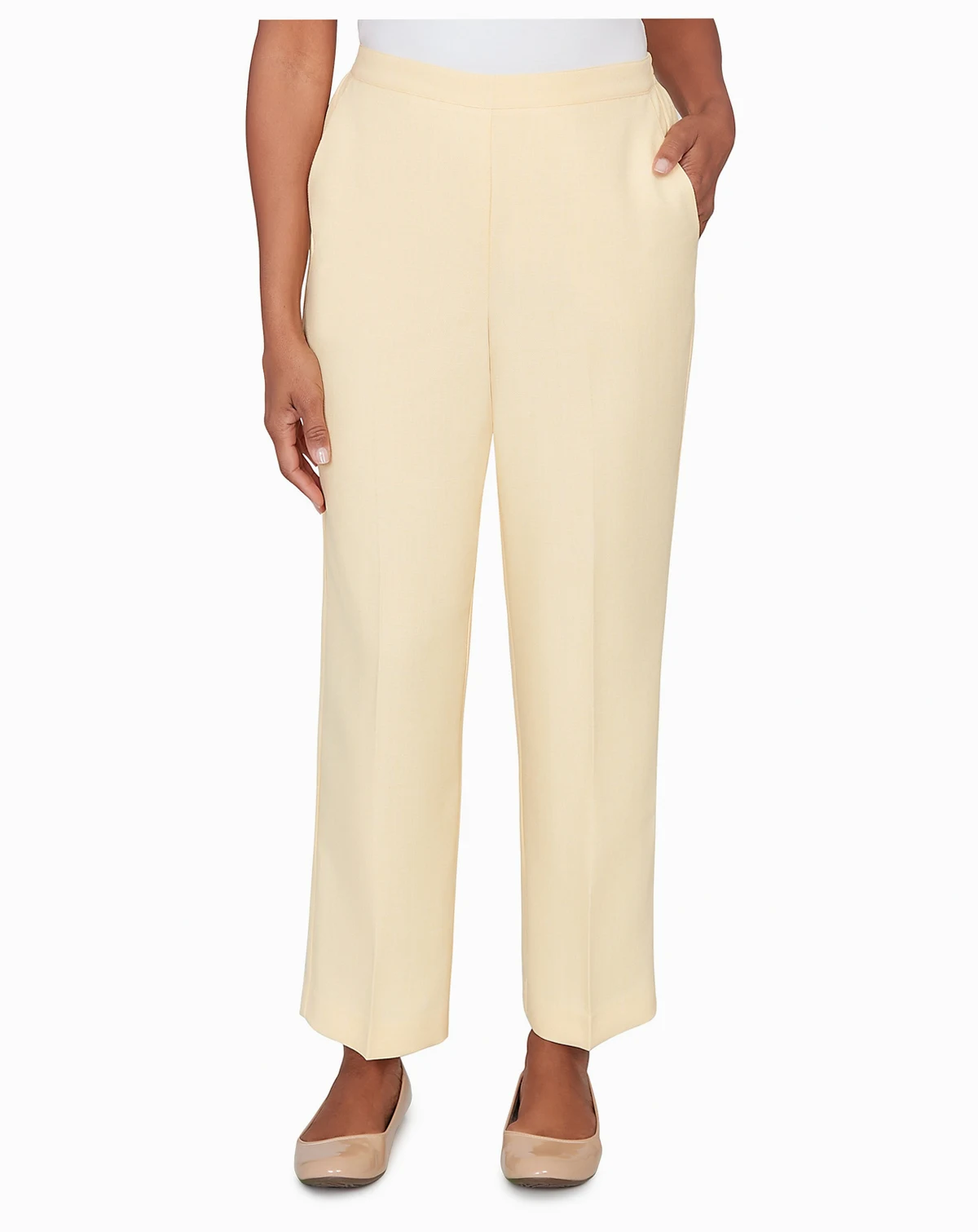 Petite Al Fresco Tailored Flat Front Pants