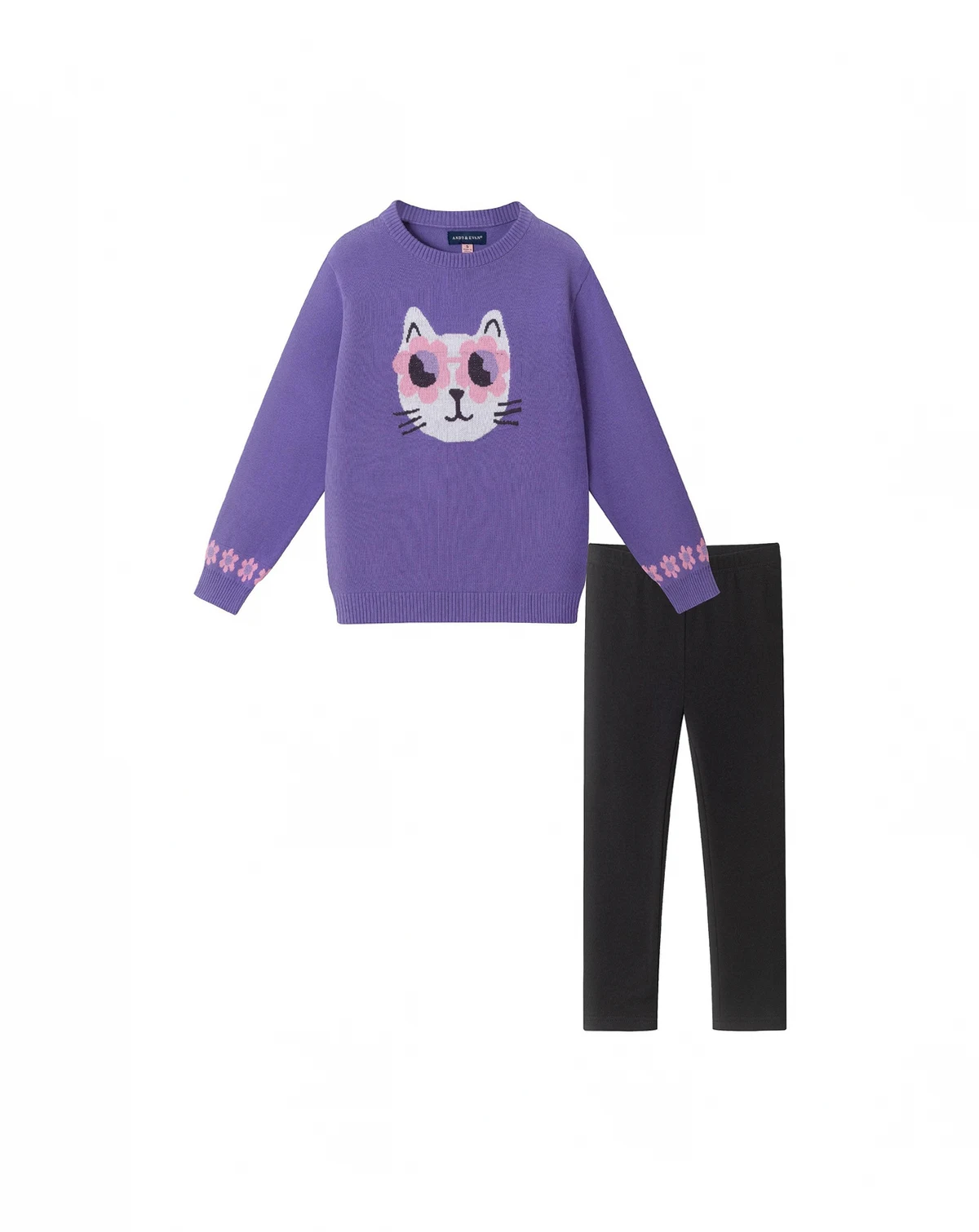 Toddler Girls Toddler/Child Cat Icon Tunic Length Sweater w/Legging Set