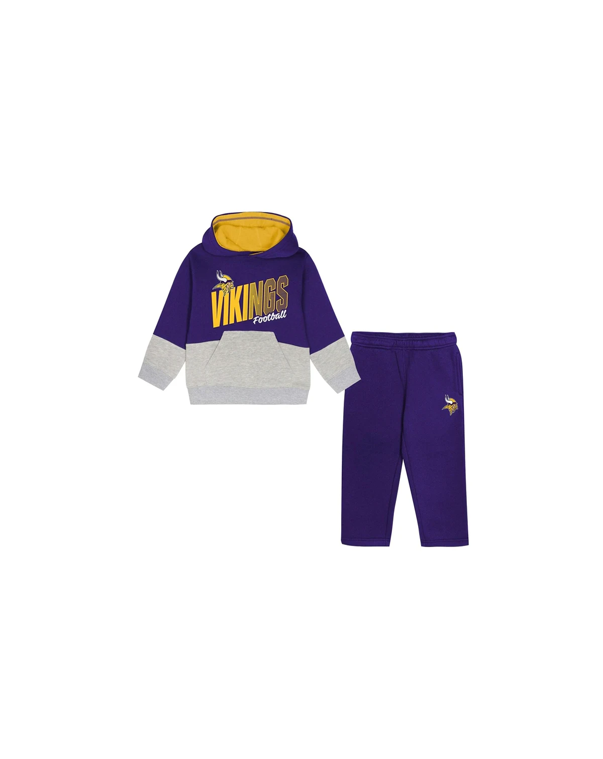Toddler Purple Minnesota Vikings Lineman Fleece Hoodie Pants Set