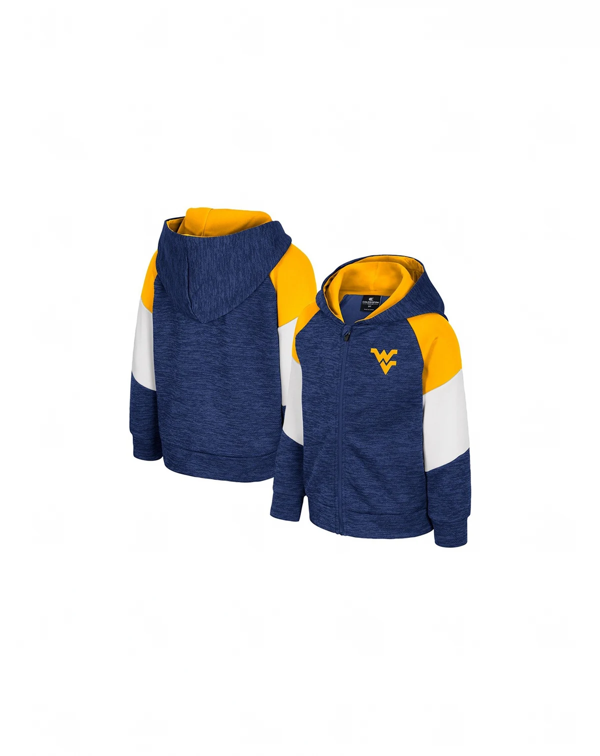Toddler Navy West Virginia Mountaineers Spirit Hollow Full-Zip Hoodie