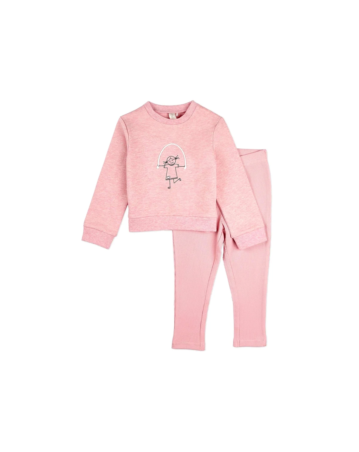 2 Piece Baby and Toddler Girls "Catch Me If You Can, I'm Jumping Rope" Legging Set