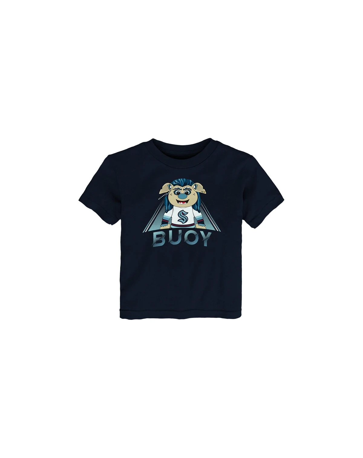 Toddler Boys and Girls Deep Sea Blue Seattle Kraken Mascot Callout T-shirt