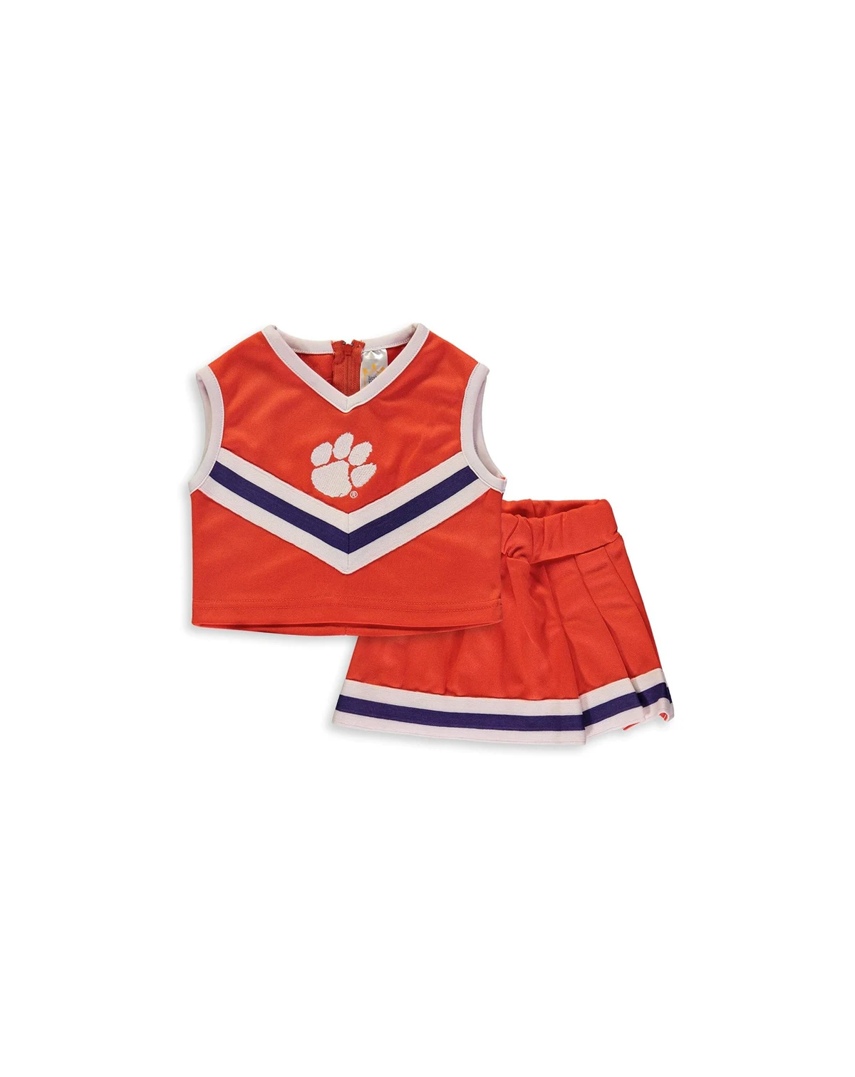 Girls Toddler Orange Clemson Tigers Two-Piece Cheer Set