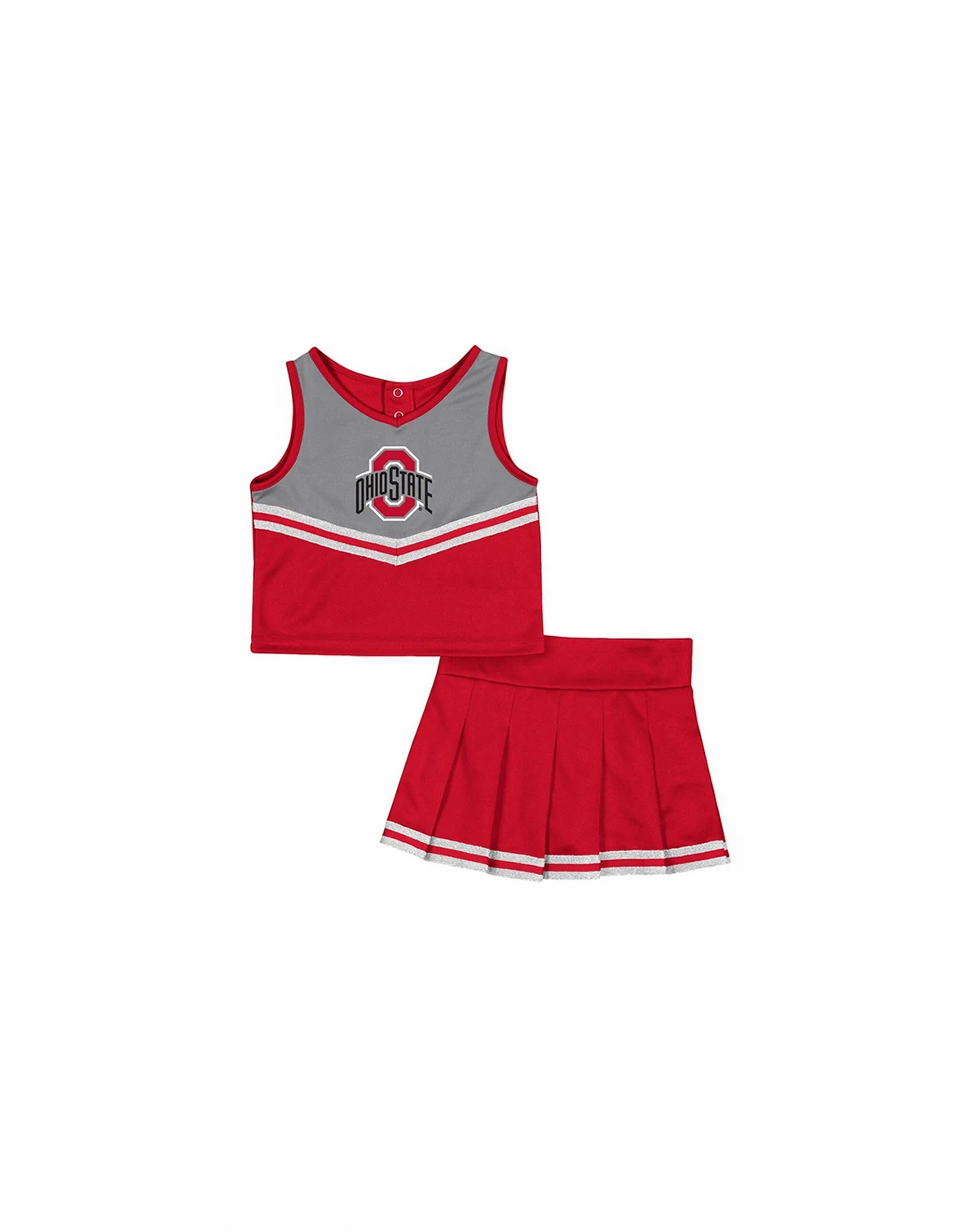 Girls Toddler Scarlet Ohio State Buckeyes Time For Recess Cheer Top Skirt Set