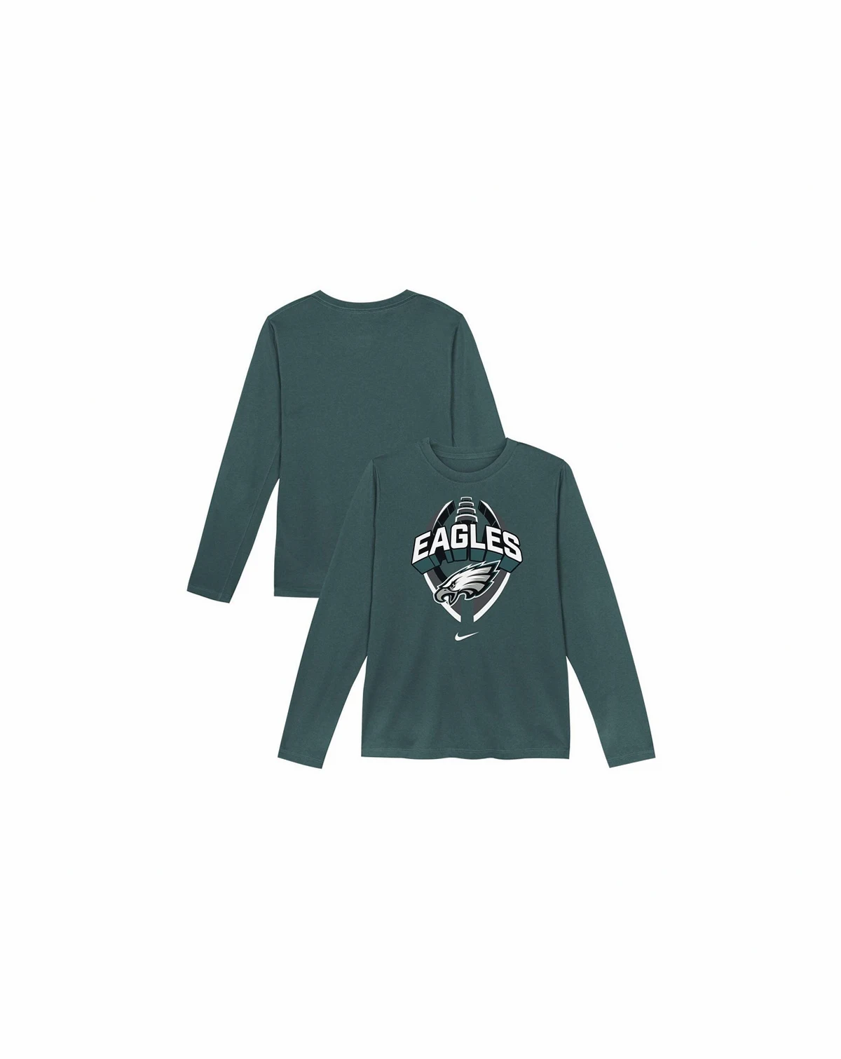 Toddler Midnight Green Philadelphia Eagles Primetime Legend Icon Long Sleeve Performance T-Shirt