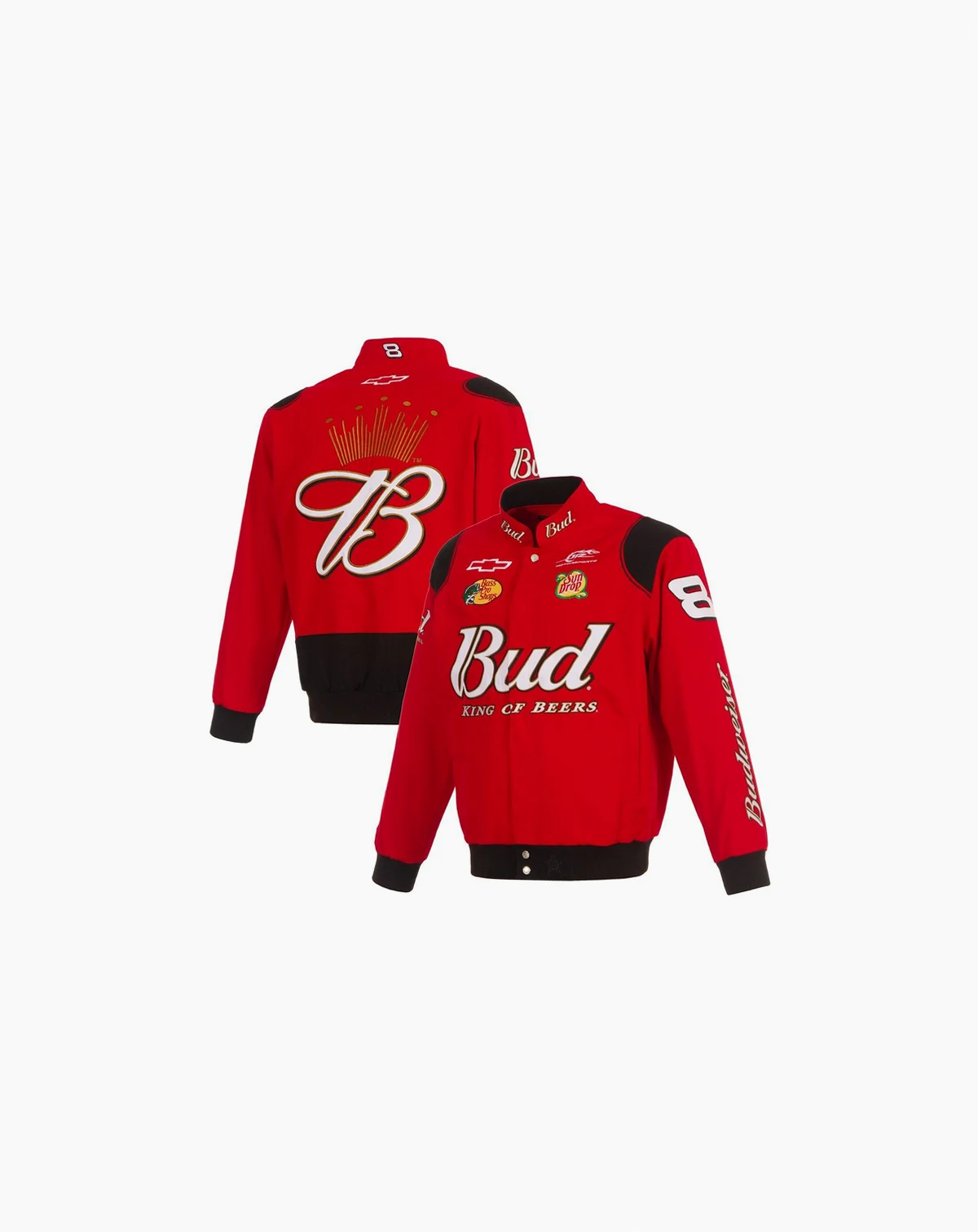 Men's Red Dale Earnhardt Jr. Budweiser Full-Snap Twill Jacket