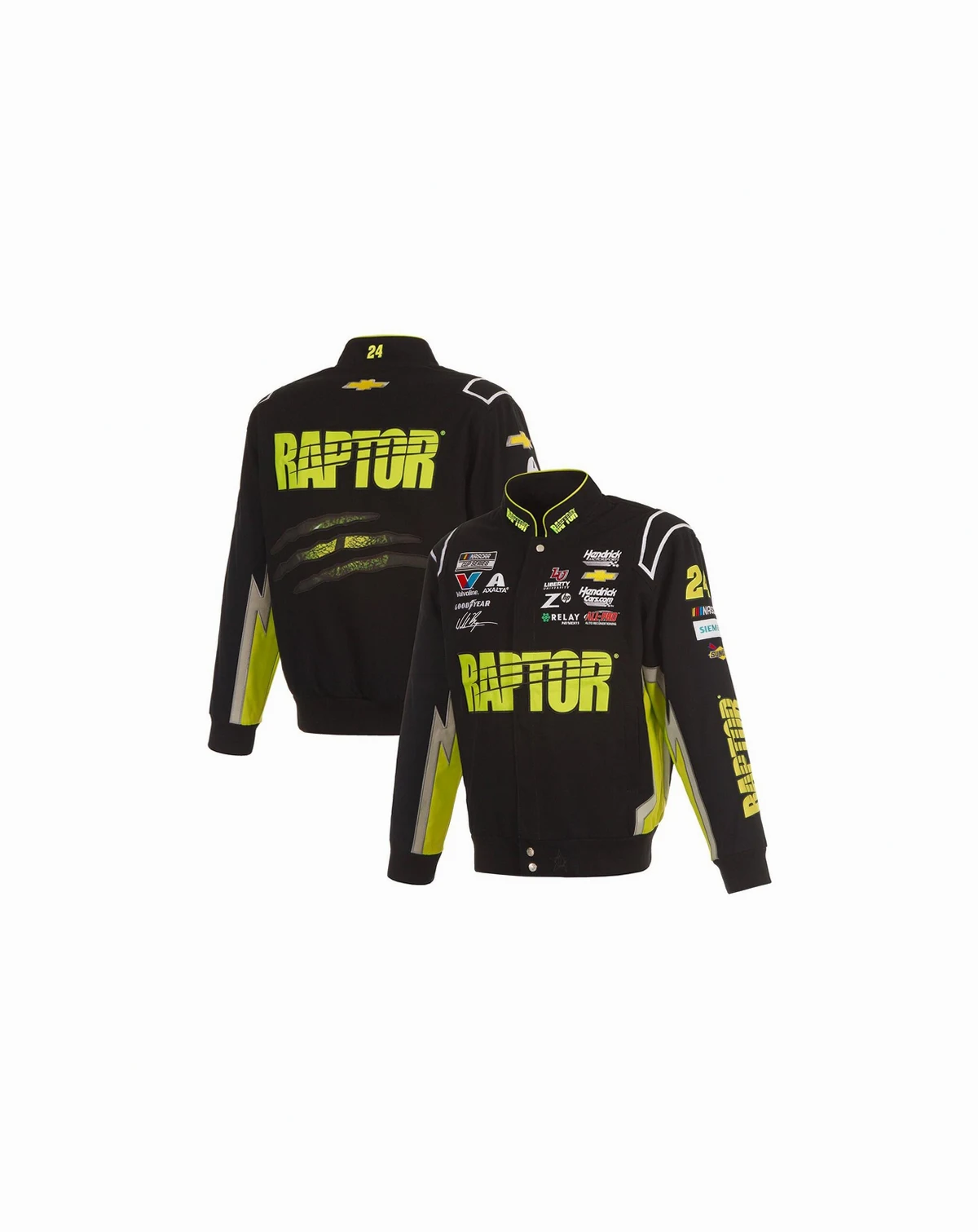 Men's Black William Byron Raptor Full-Snap Twill Uniform Jacket