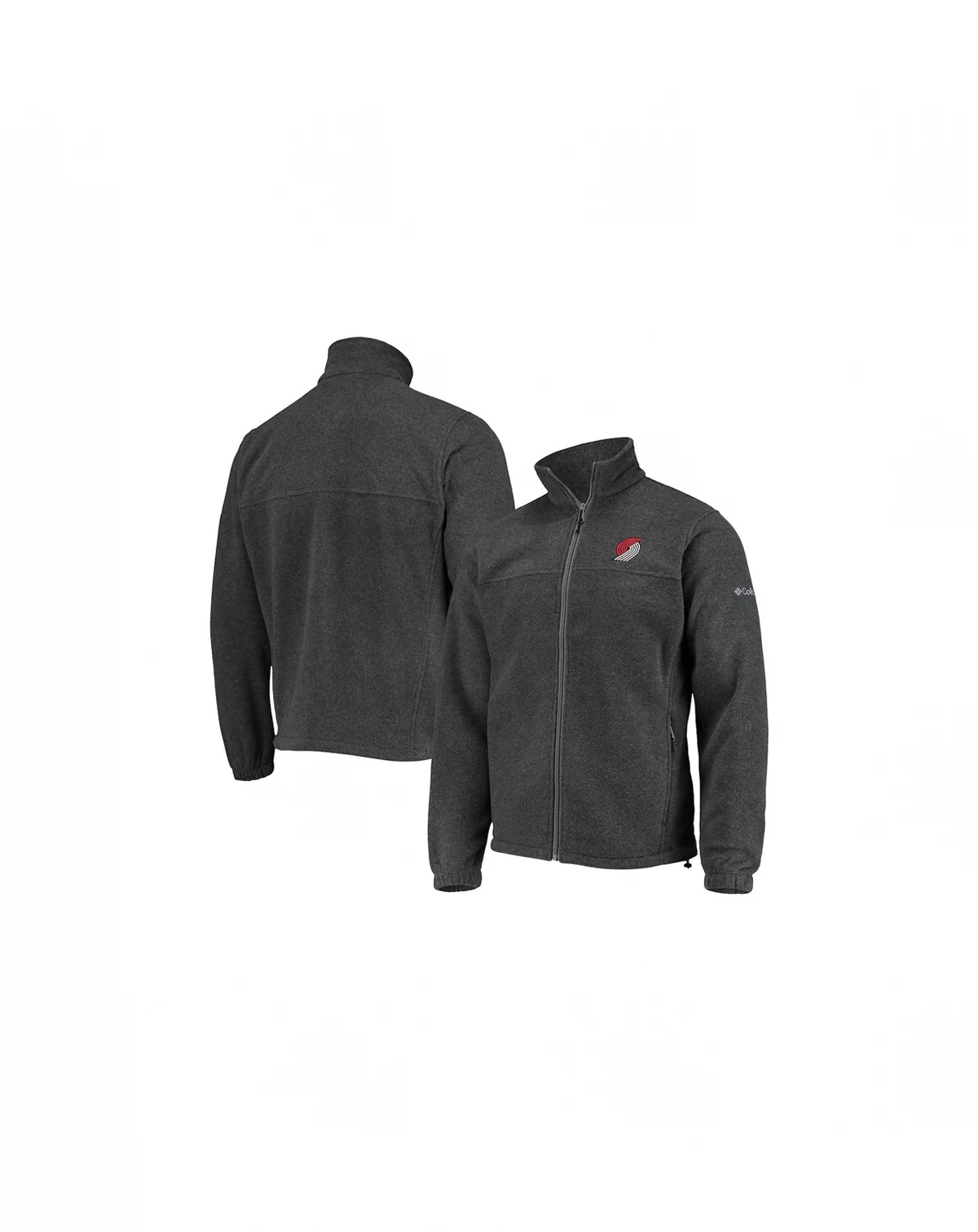 Men's Portland Trail Blazers Heathered Charcoal Flanker Full-Zip Jacket