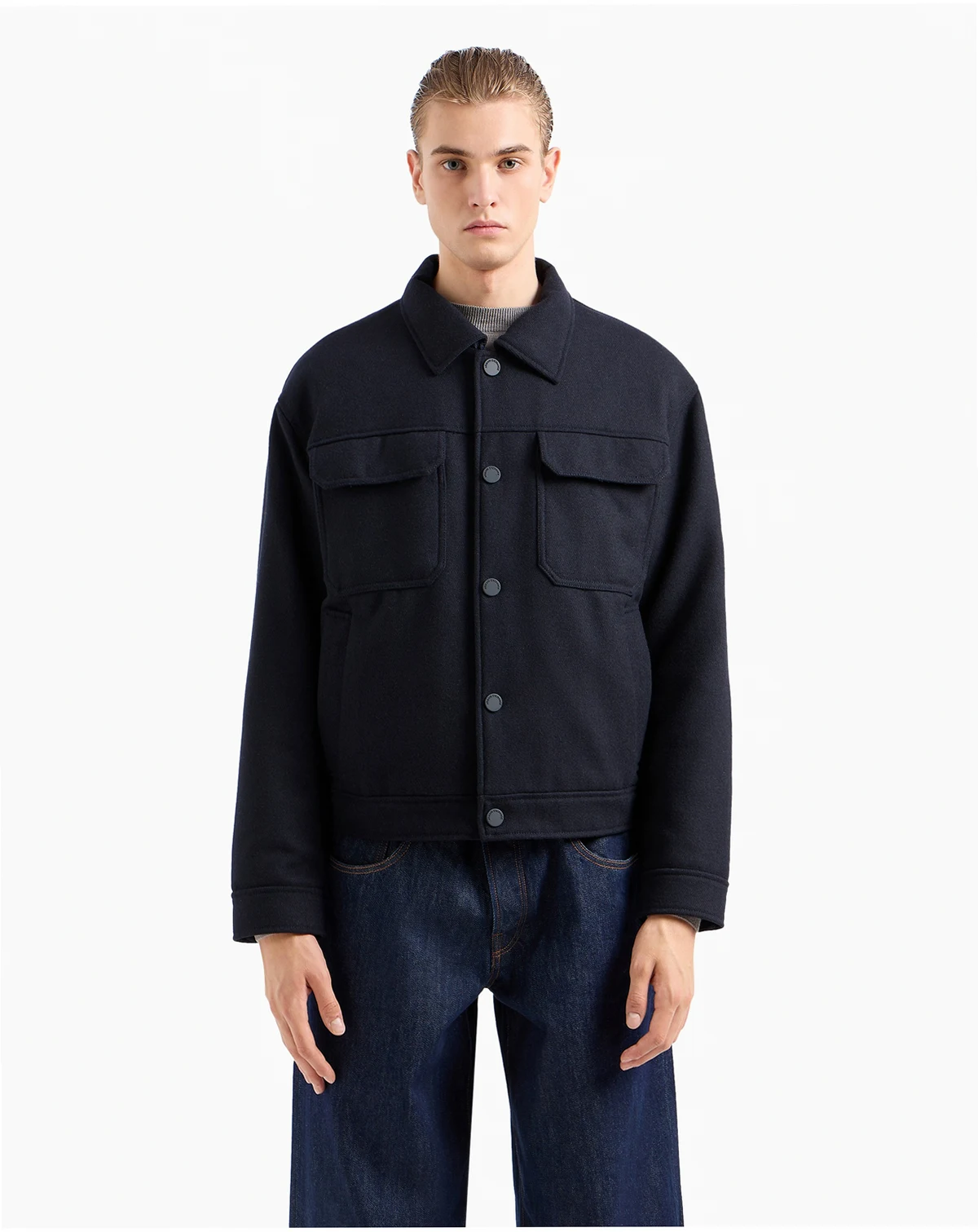 Men's Wool-Blend Shirt Jacket