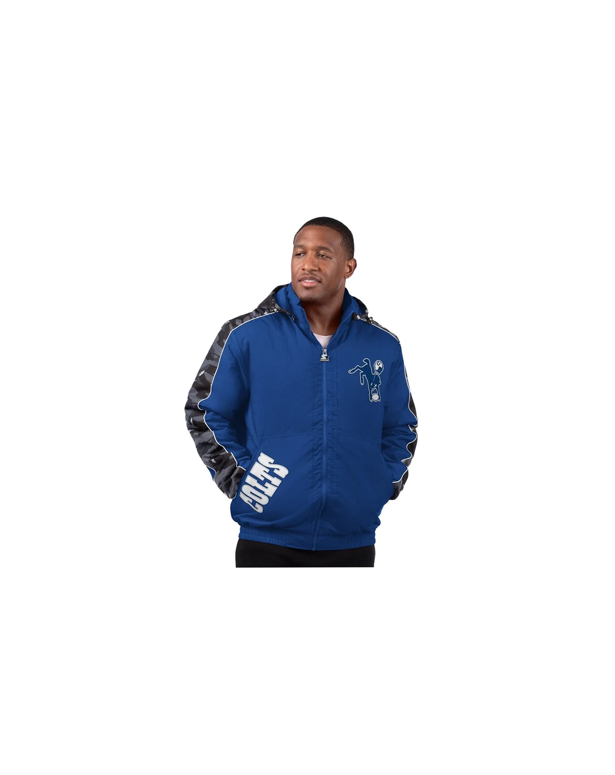 Men's Royal Indianapolis Colts Thursday Night Gridiron Full-Zip Hoodie Jacket