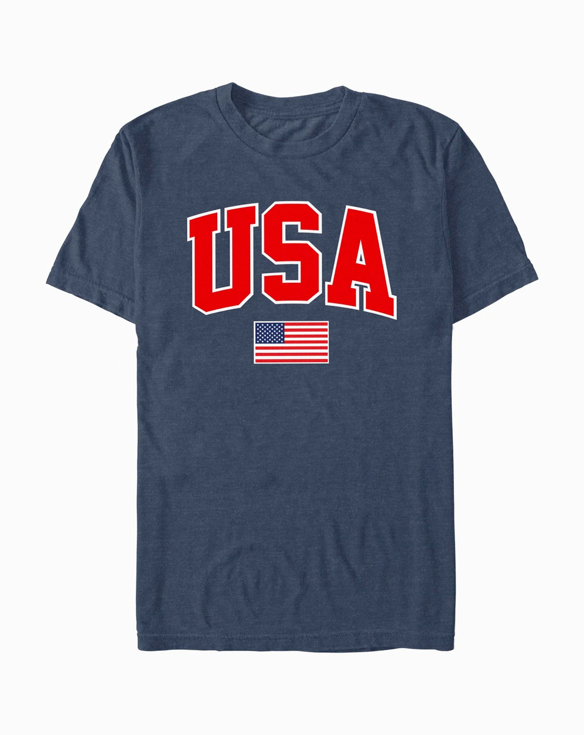 Men's USA Collegiate and Flag Short Sleeve T-Shirt