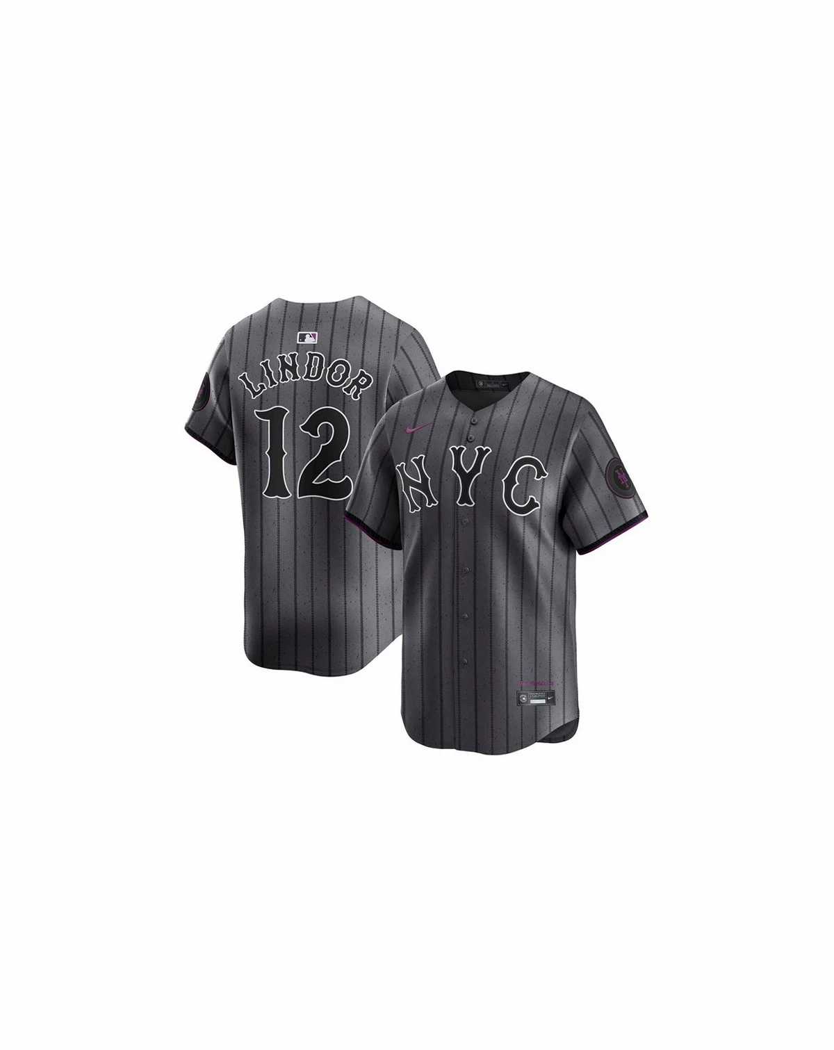 Men's Francisco Lindor Gray New York Mets City Connect Limited Player Jersey