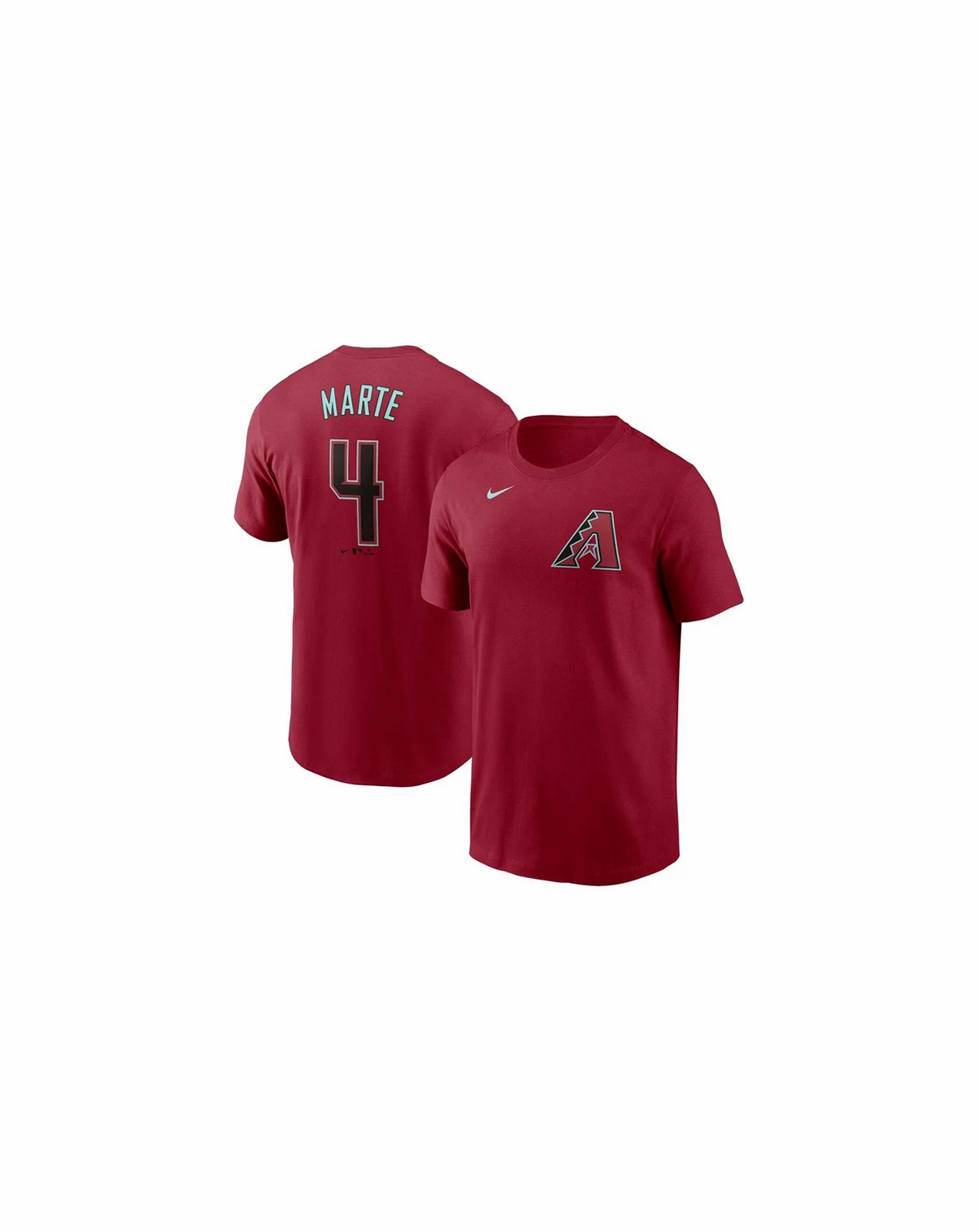 Men's Ketel Marte Red Arizona Diamondbacks Fuse Name Number T-Shirt