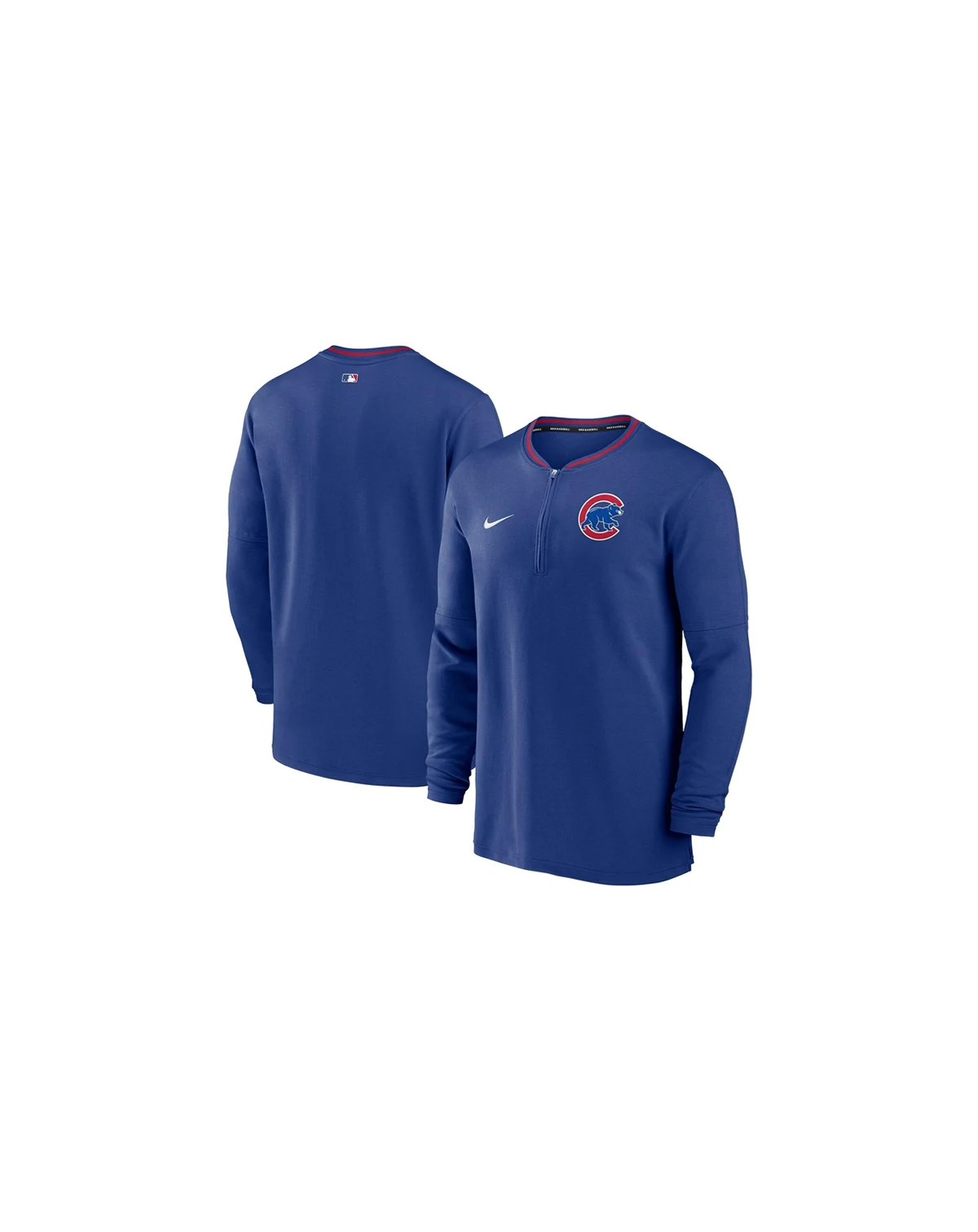Men's Royal Chicago Cubs Authentic Collection Performance Half-Zip Top