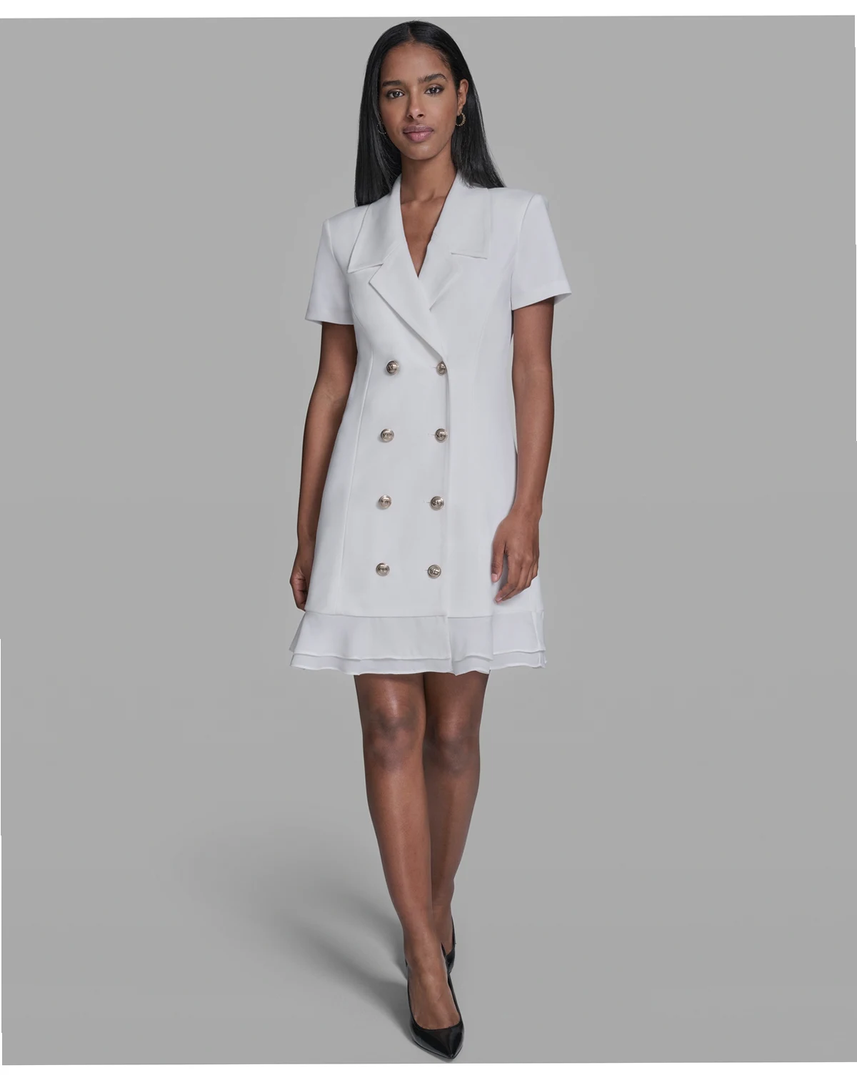 Women's Short-Sleeve Blazer Dress