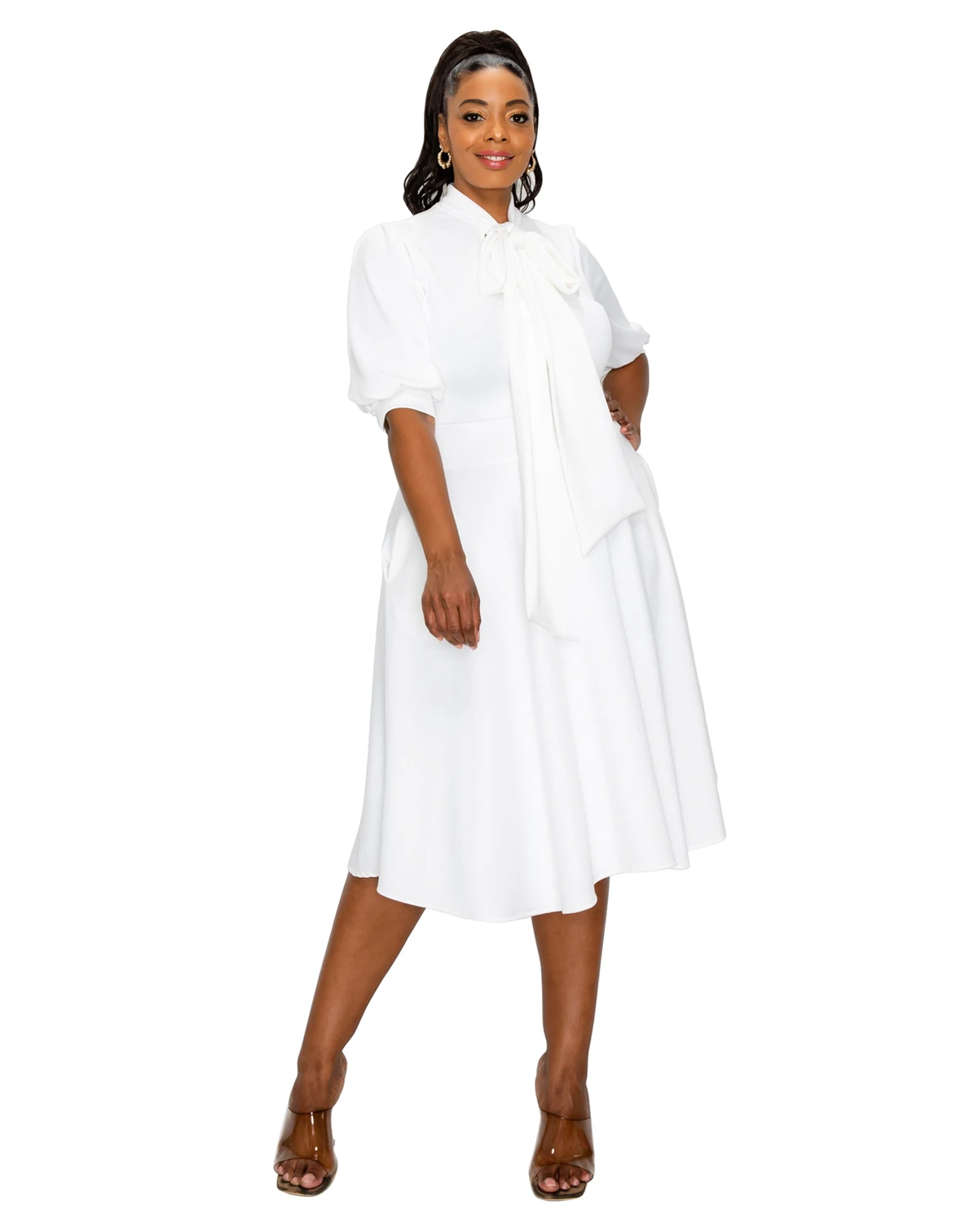 Plus Size Carina Donna Flare Dress w/ Pockets