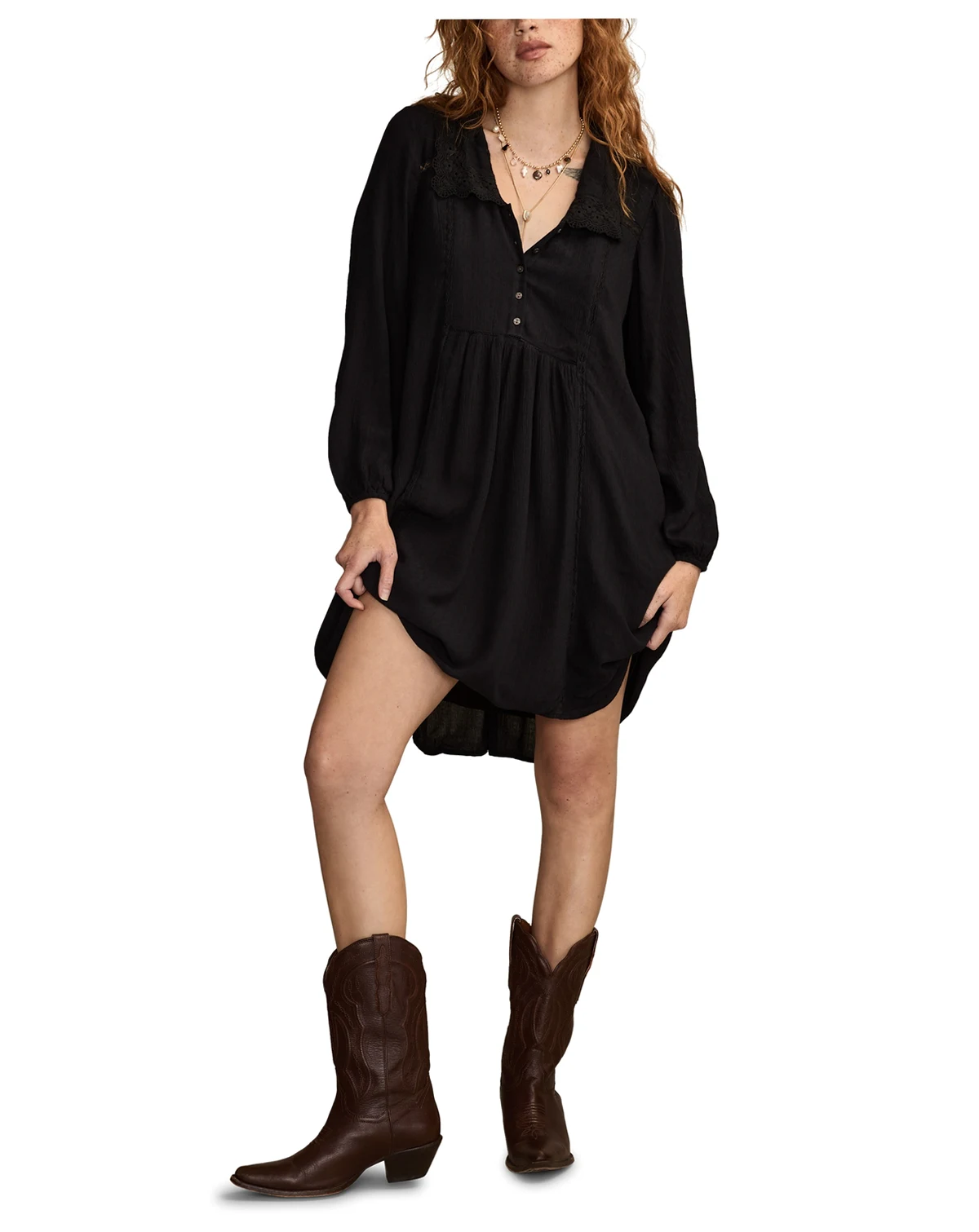 Women's Peter Pan Collar Mini Dress